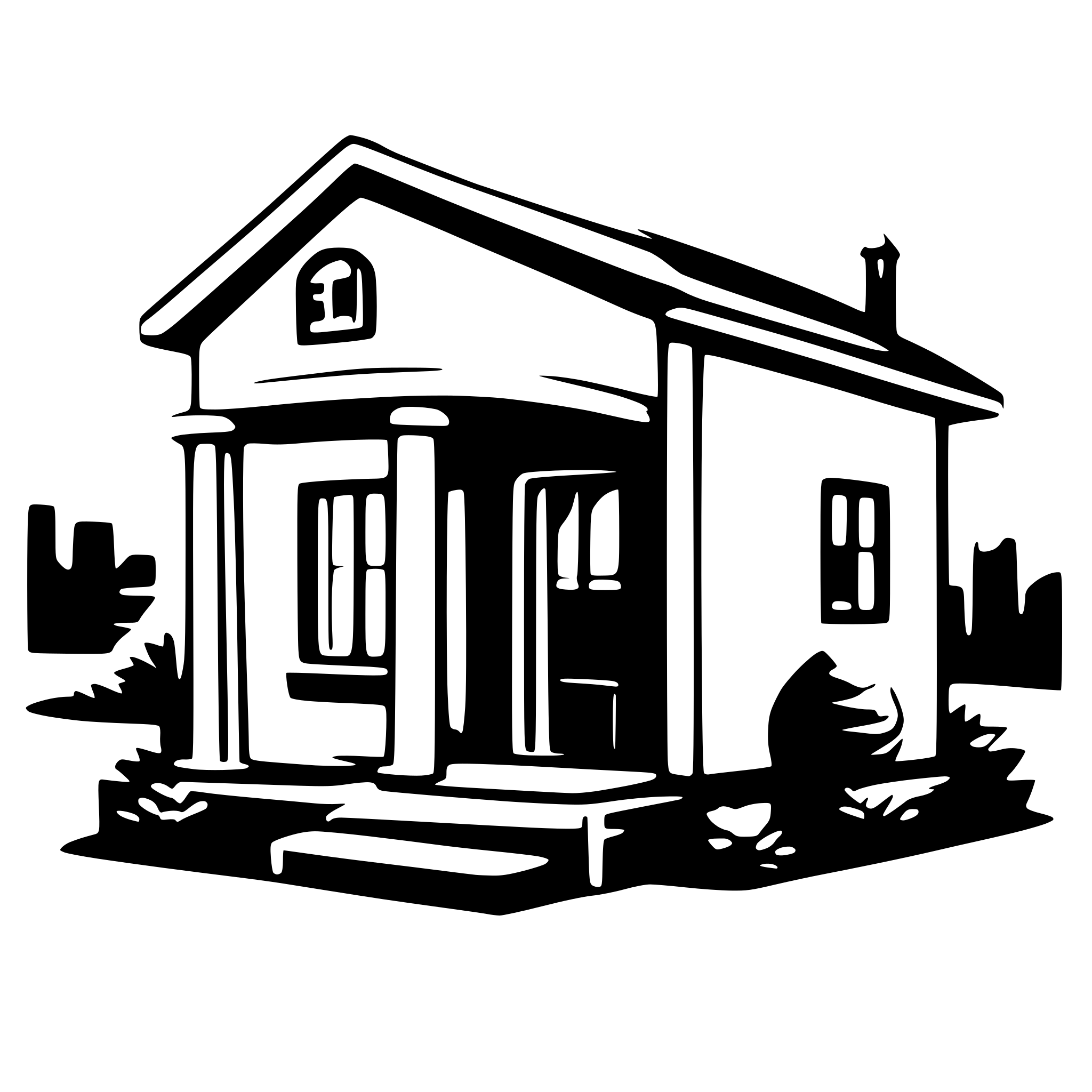 AI-generated SVG of a small building