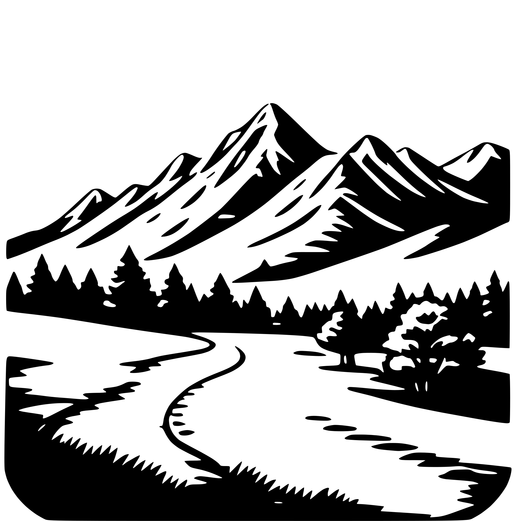 AI-generated SVG of 'mountain range'