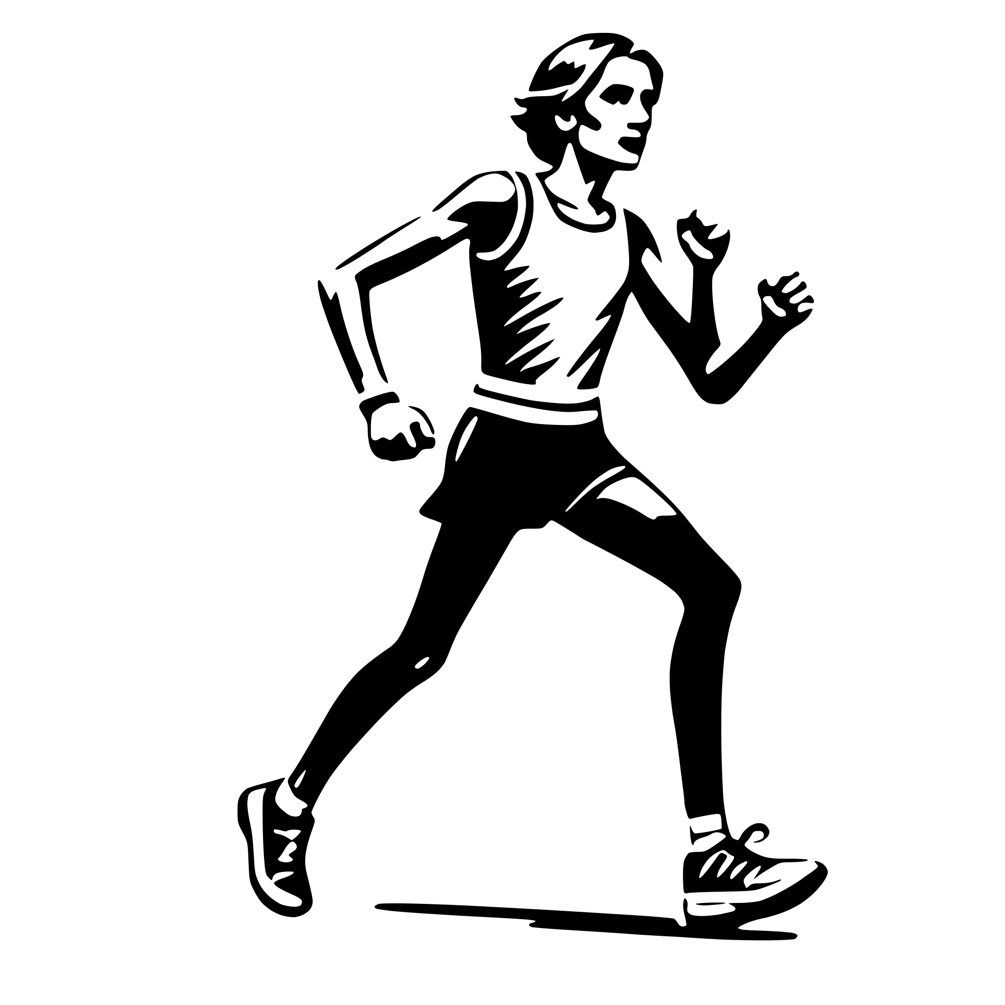AI-generated SVG of a running marathon