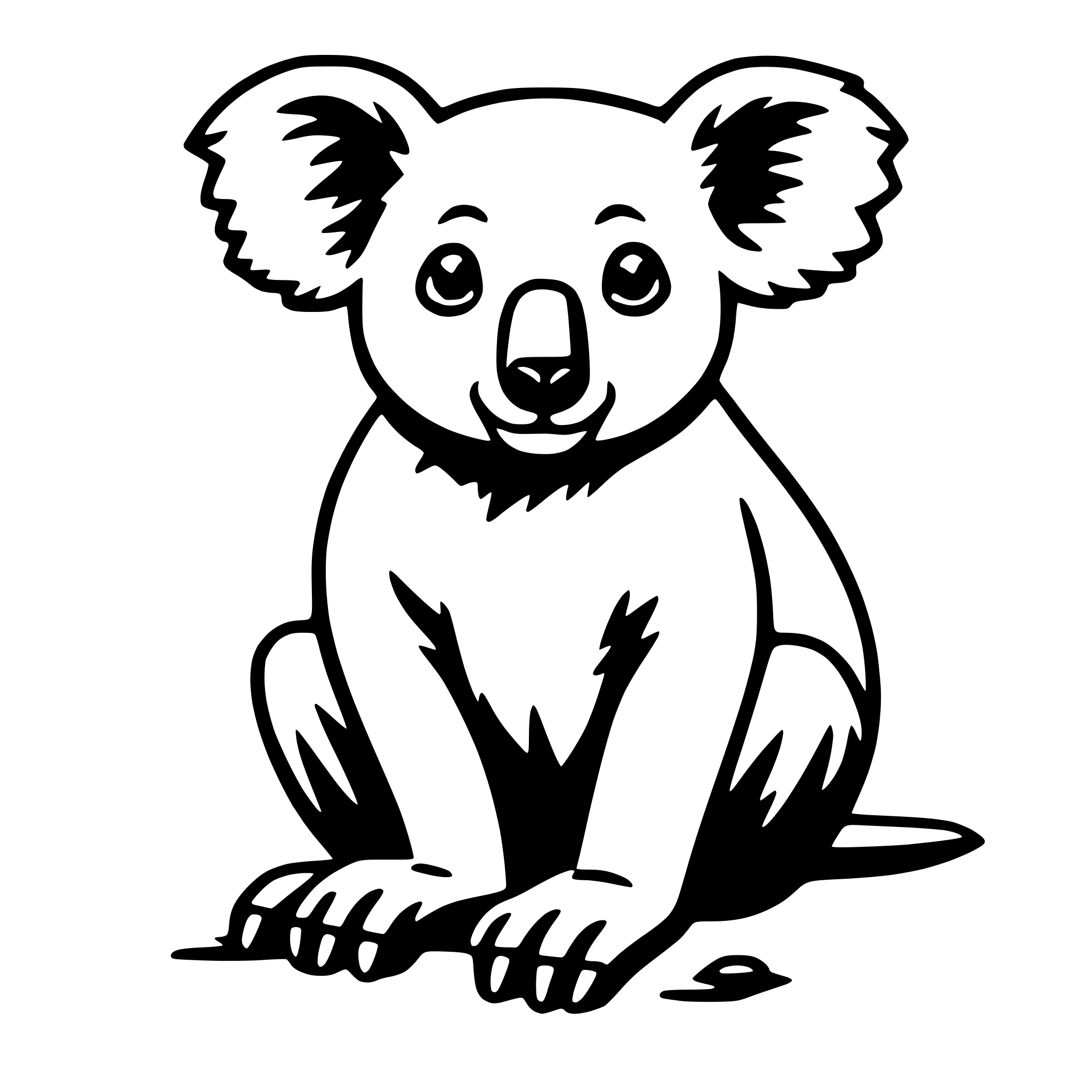 AI-generated SVG of a koala