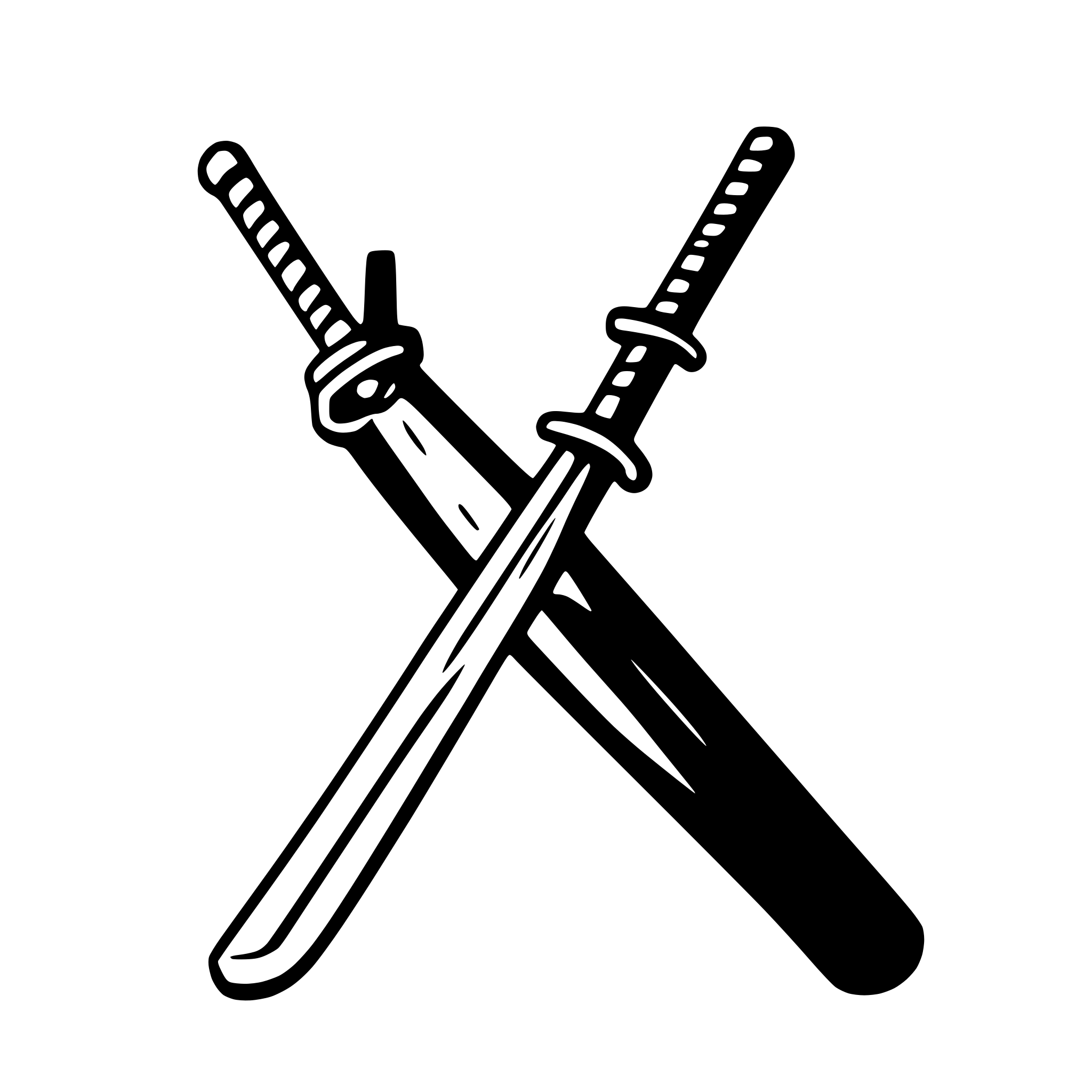 AI-generated SVG of 'icon of samurai katana'