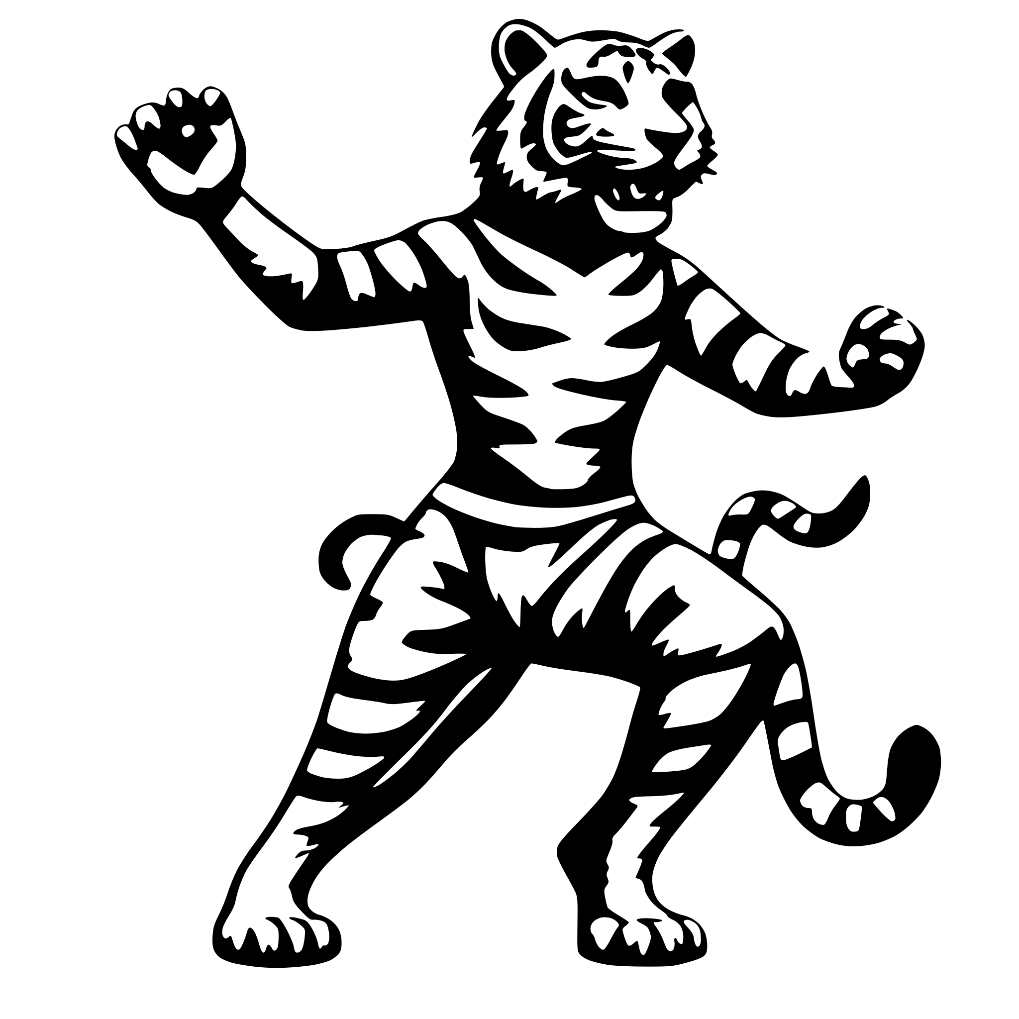 AI-generated SVG of 'dancing tiger'