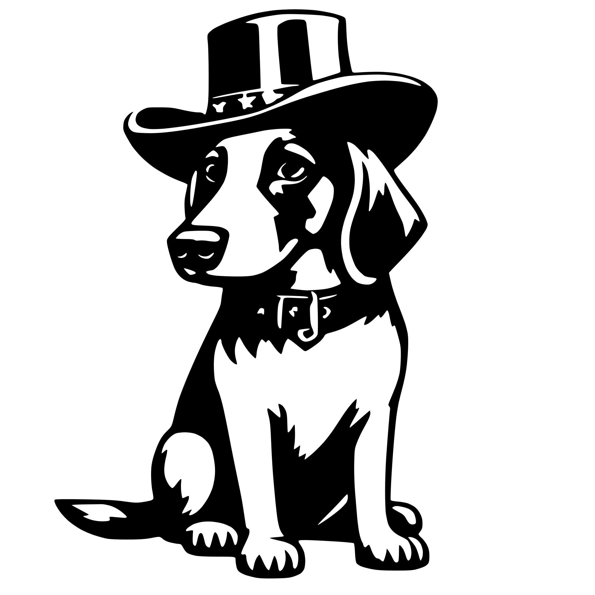AI-generated SVG of 'dog wearing cowboy hat'