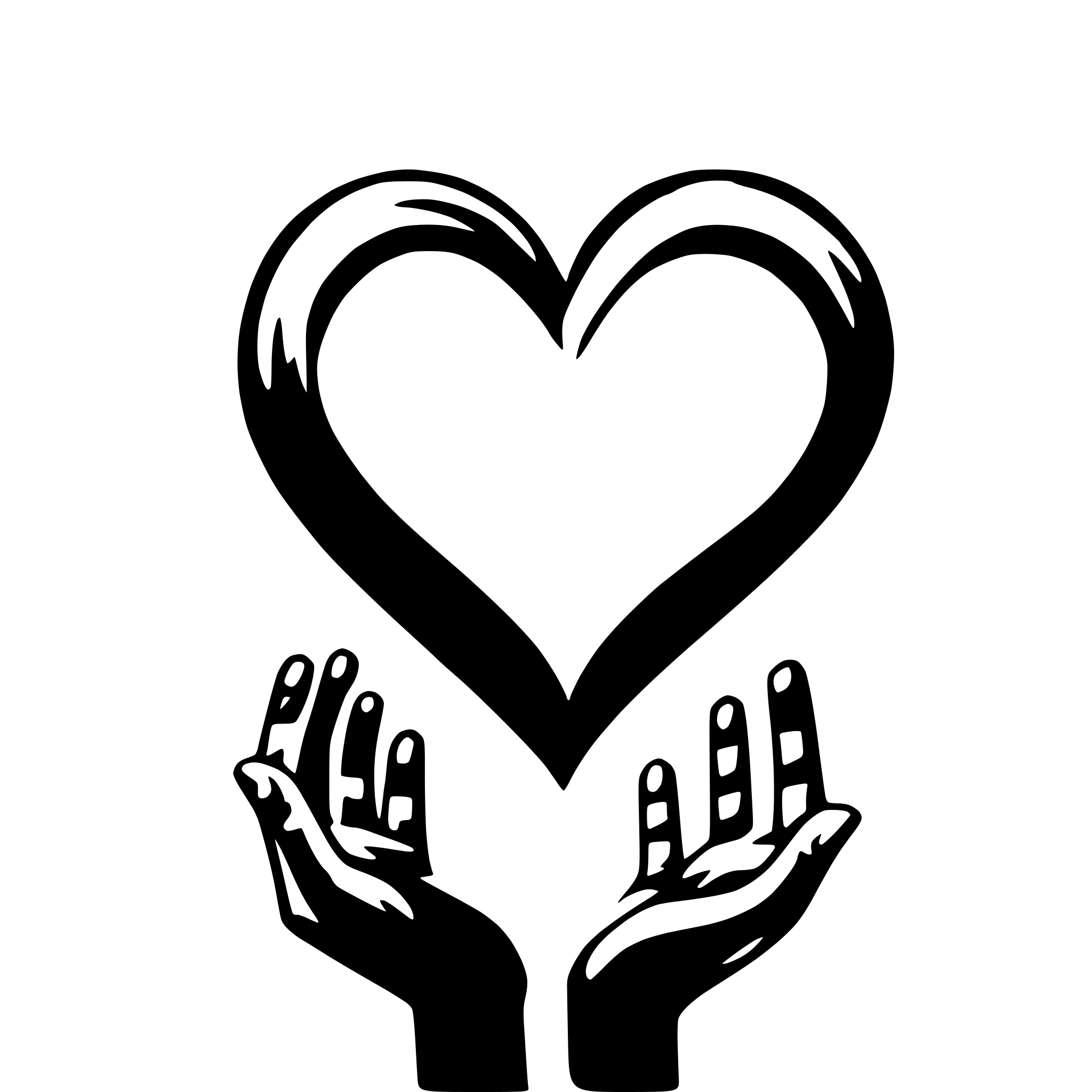 AI-generated SVG of 'sunrise heart hands'