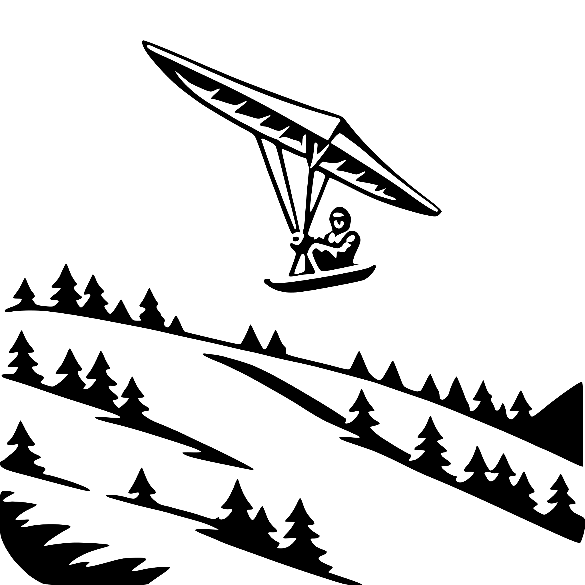 AI-generated SVG of 'hang gliding above hills'