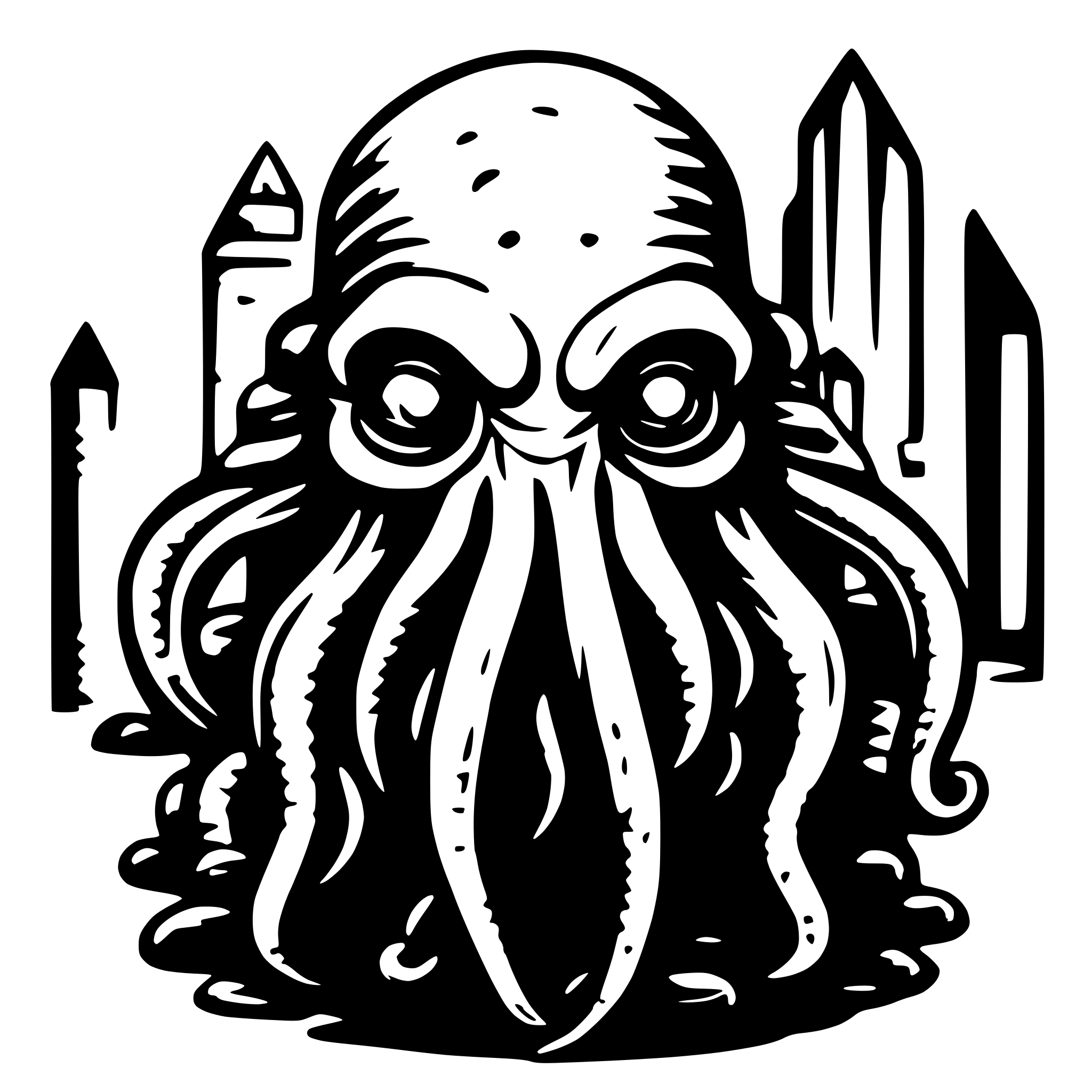 AI-generated SVG of a cthulhu