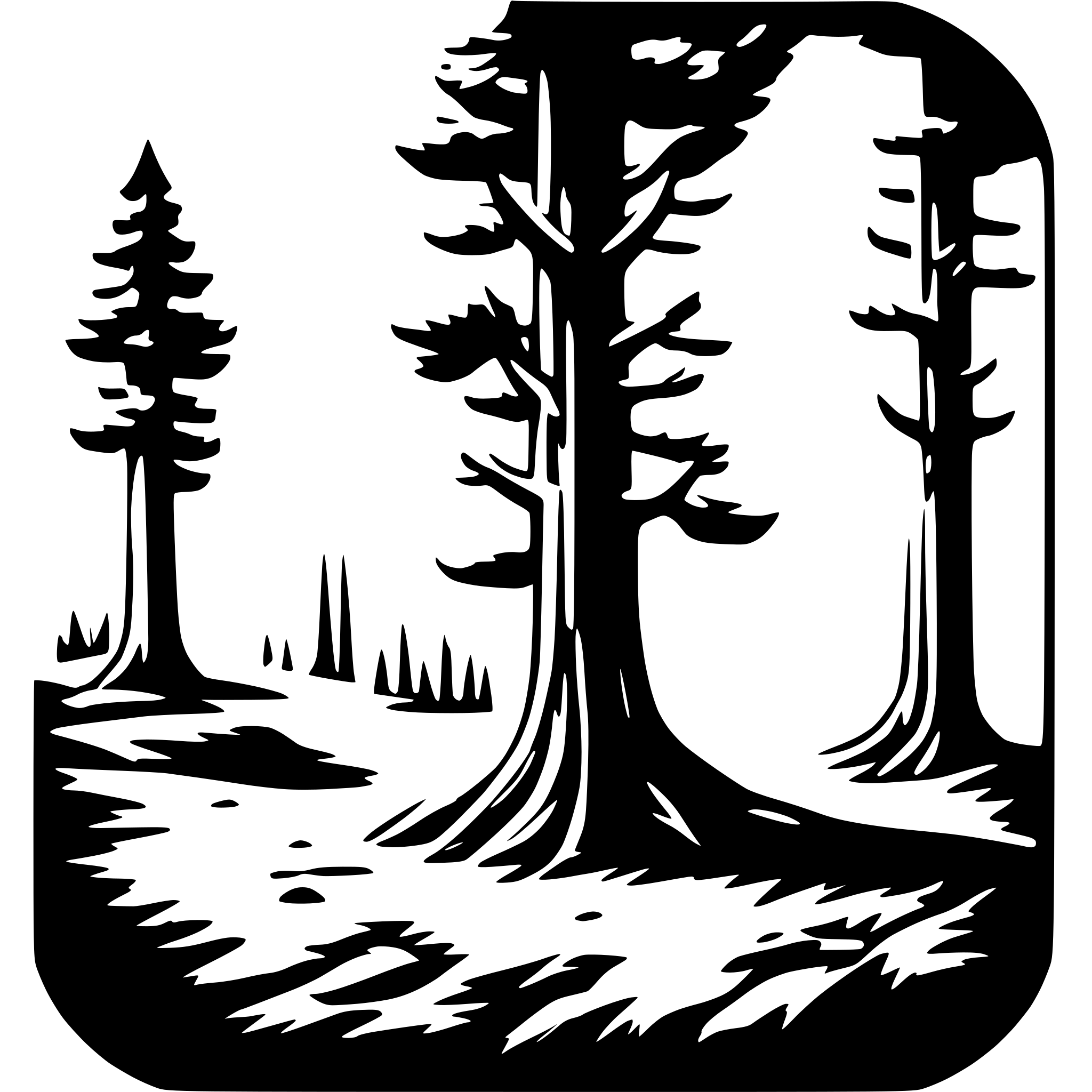 AI-generated SVG of 'old forest'