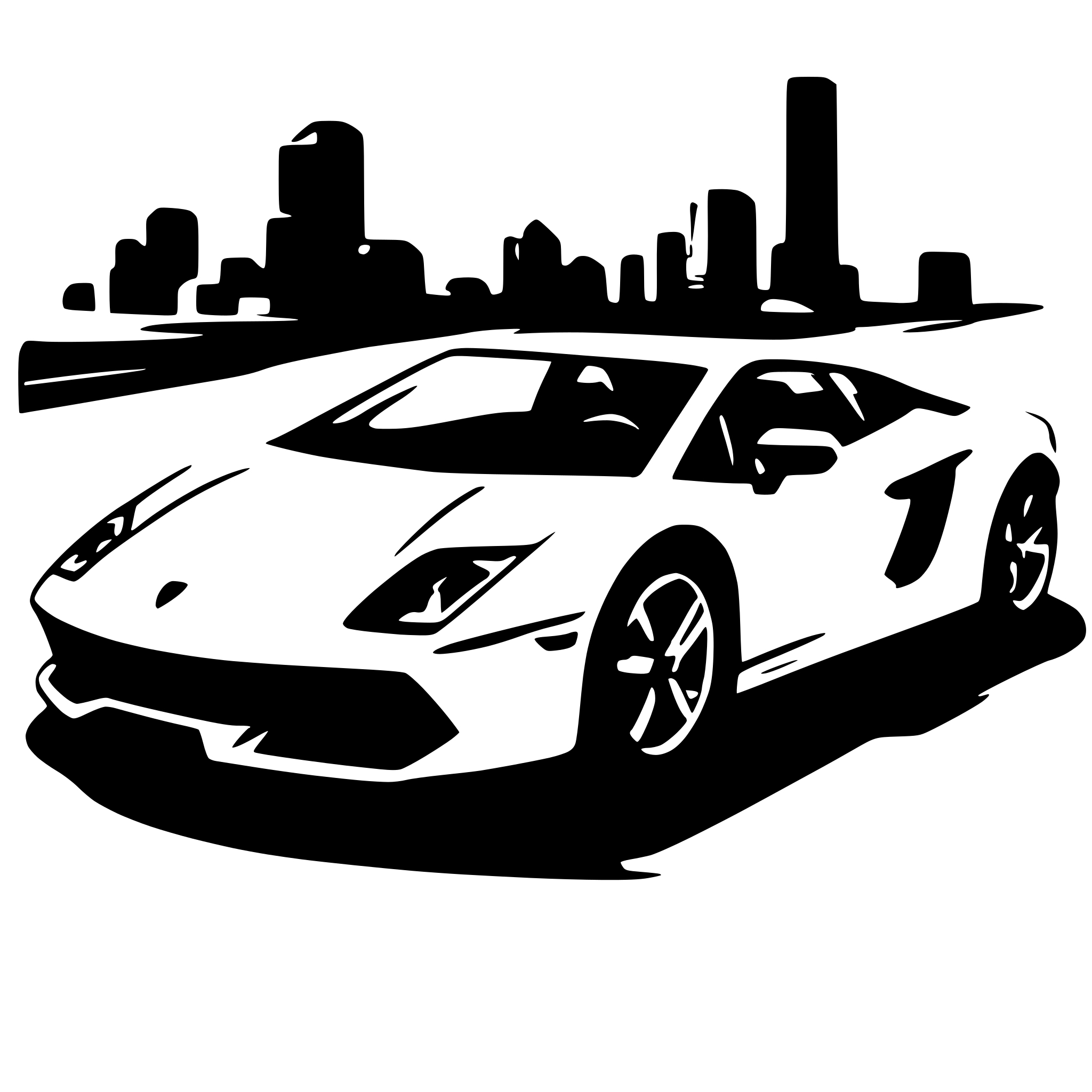 AI-generated SVG of a lamborghini course