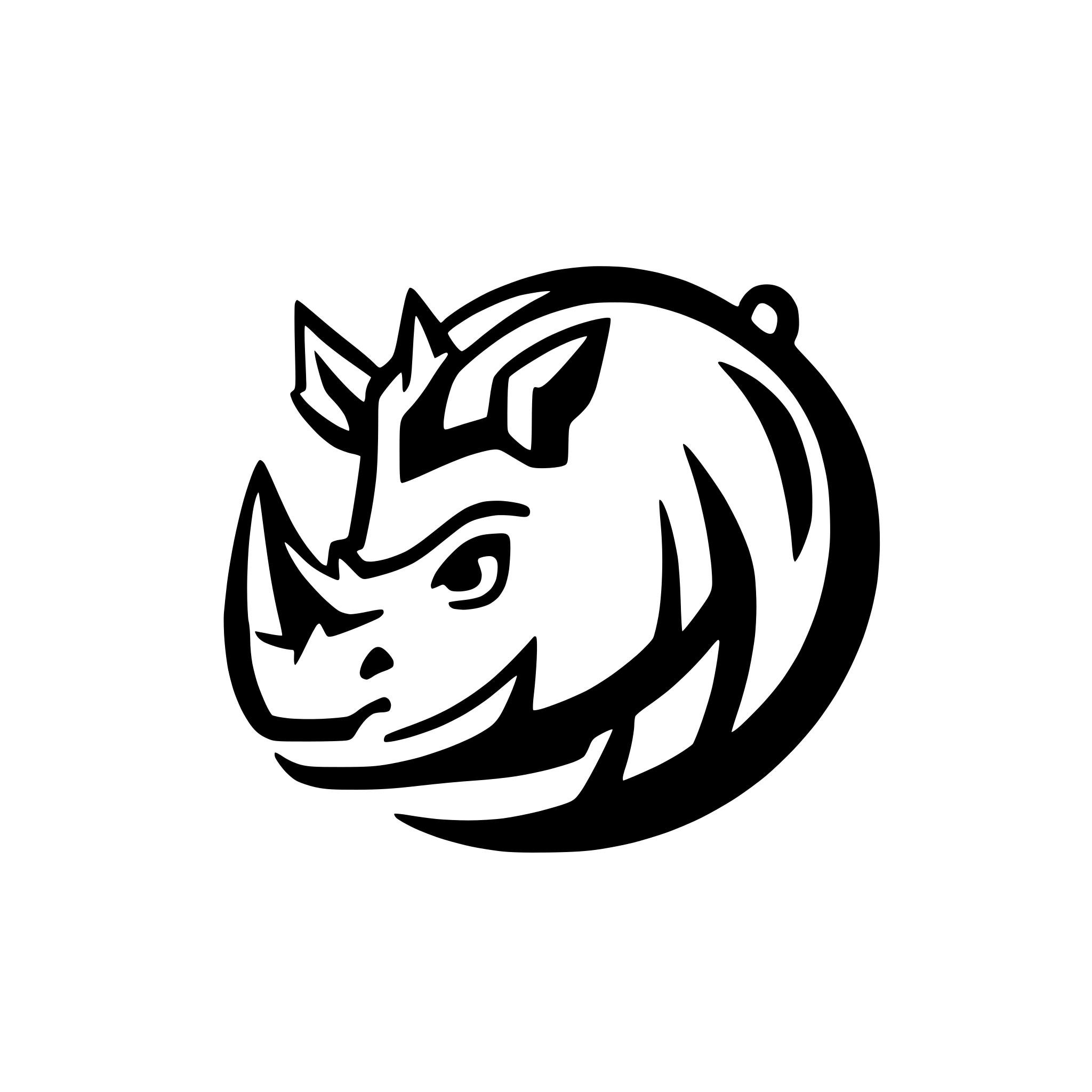 AI-generated SVG of a Rhino mixed with hardrive