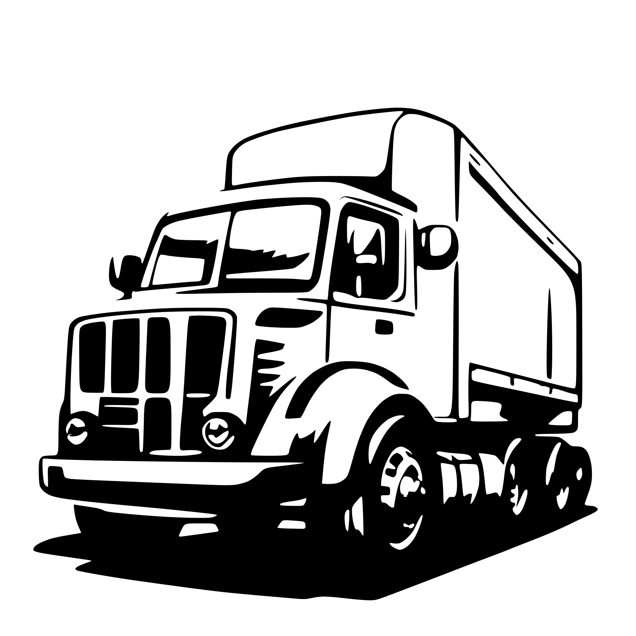 AI-generated SVG of 'truck transports and logistic'