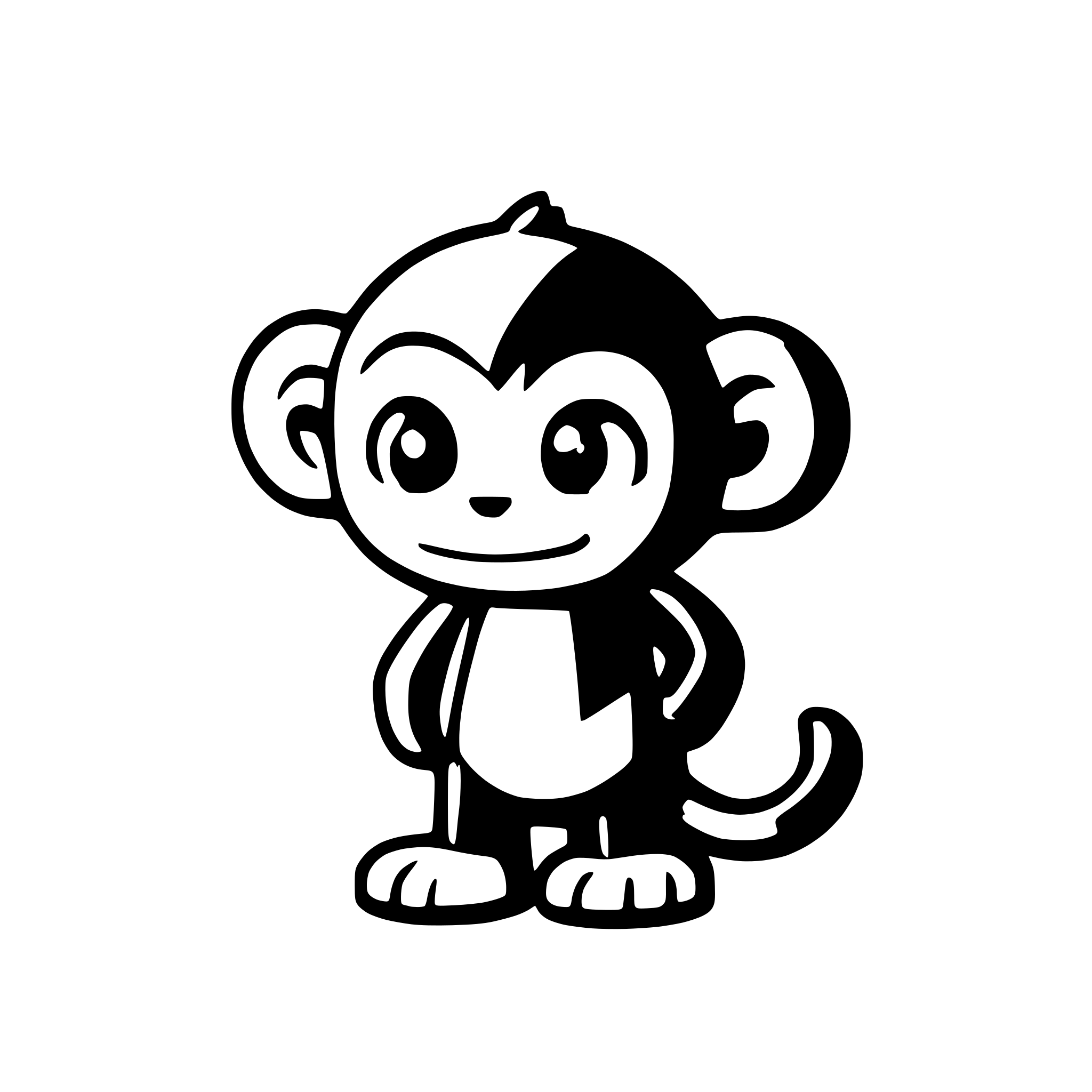 AI-generated SVG of a monkey