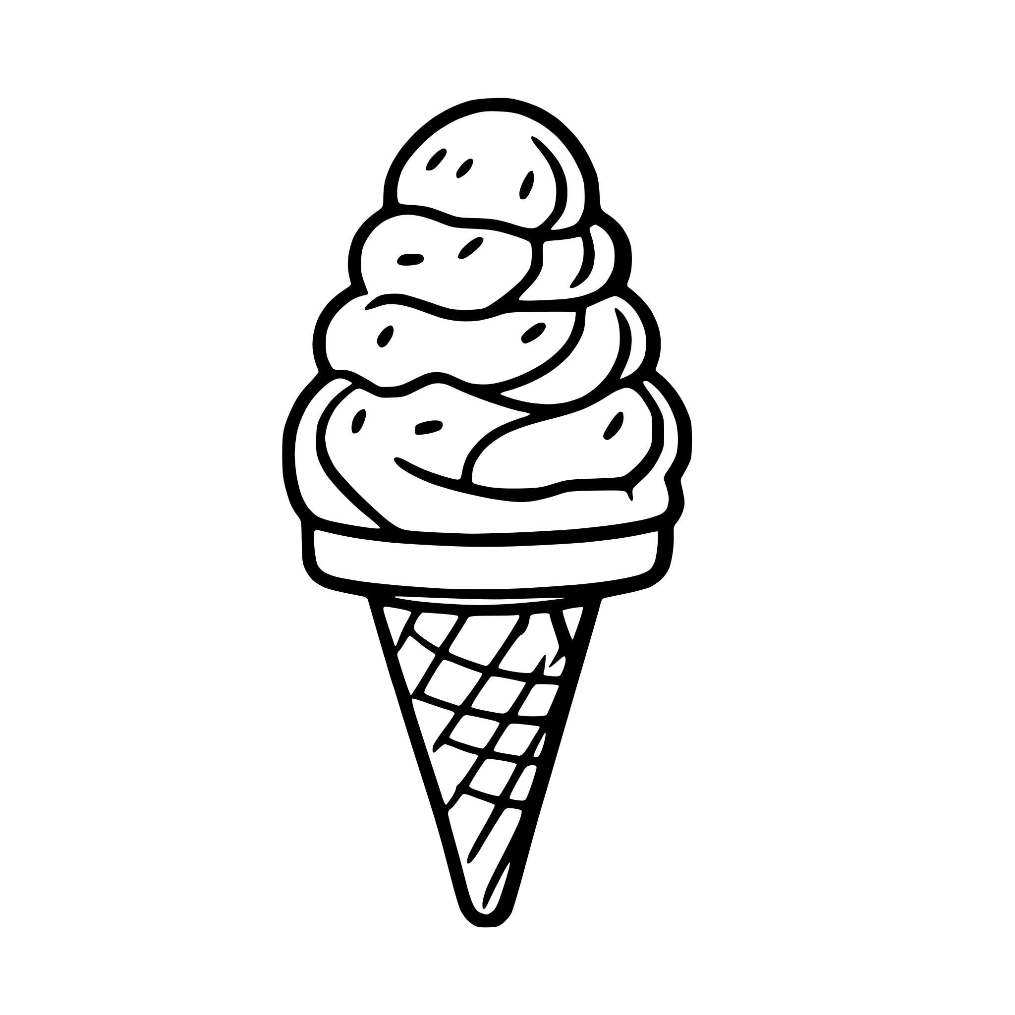 AI-generated SVG of 'a roller-skating ice cream cone'