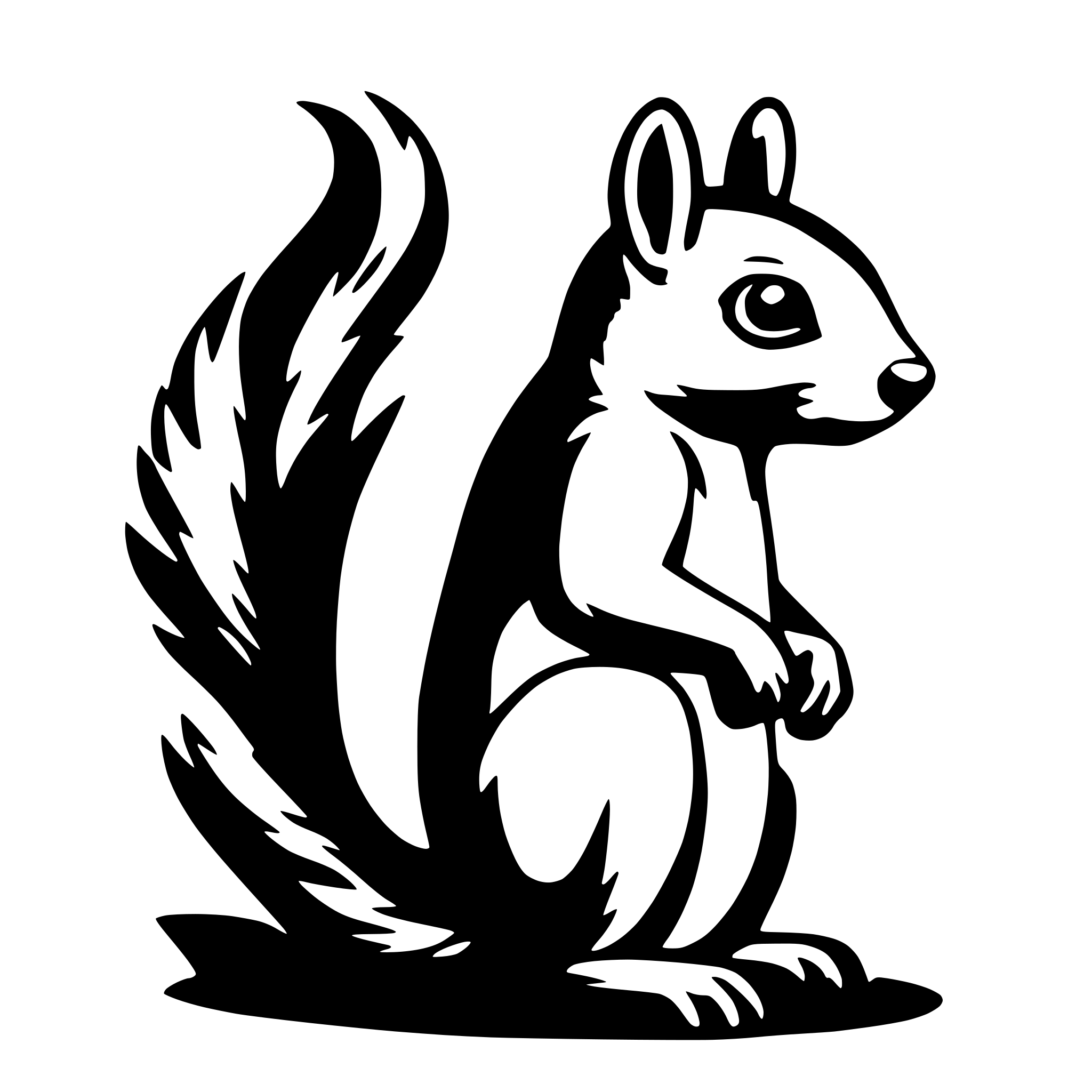 AI-generated SVG of a squirrel