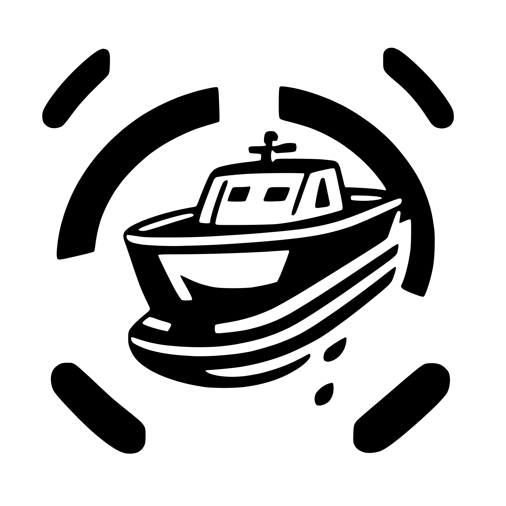 AI-generated SVG of a modern motorboat deck icon