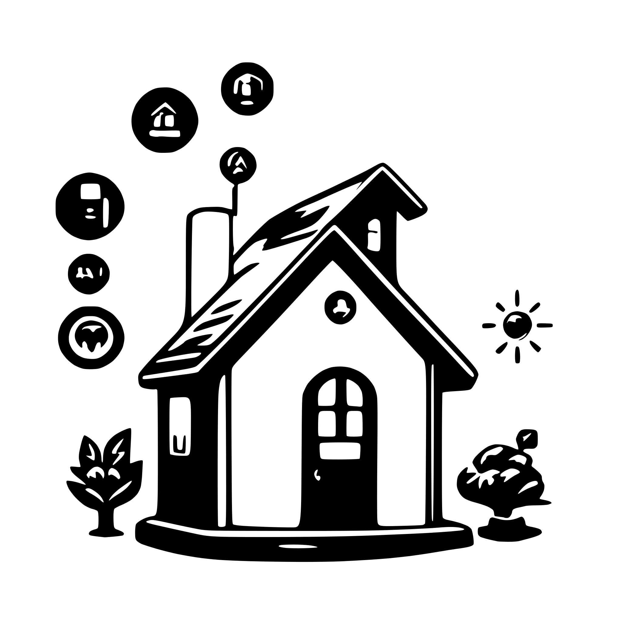 AI-generated SVG of 'smart home system'