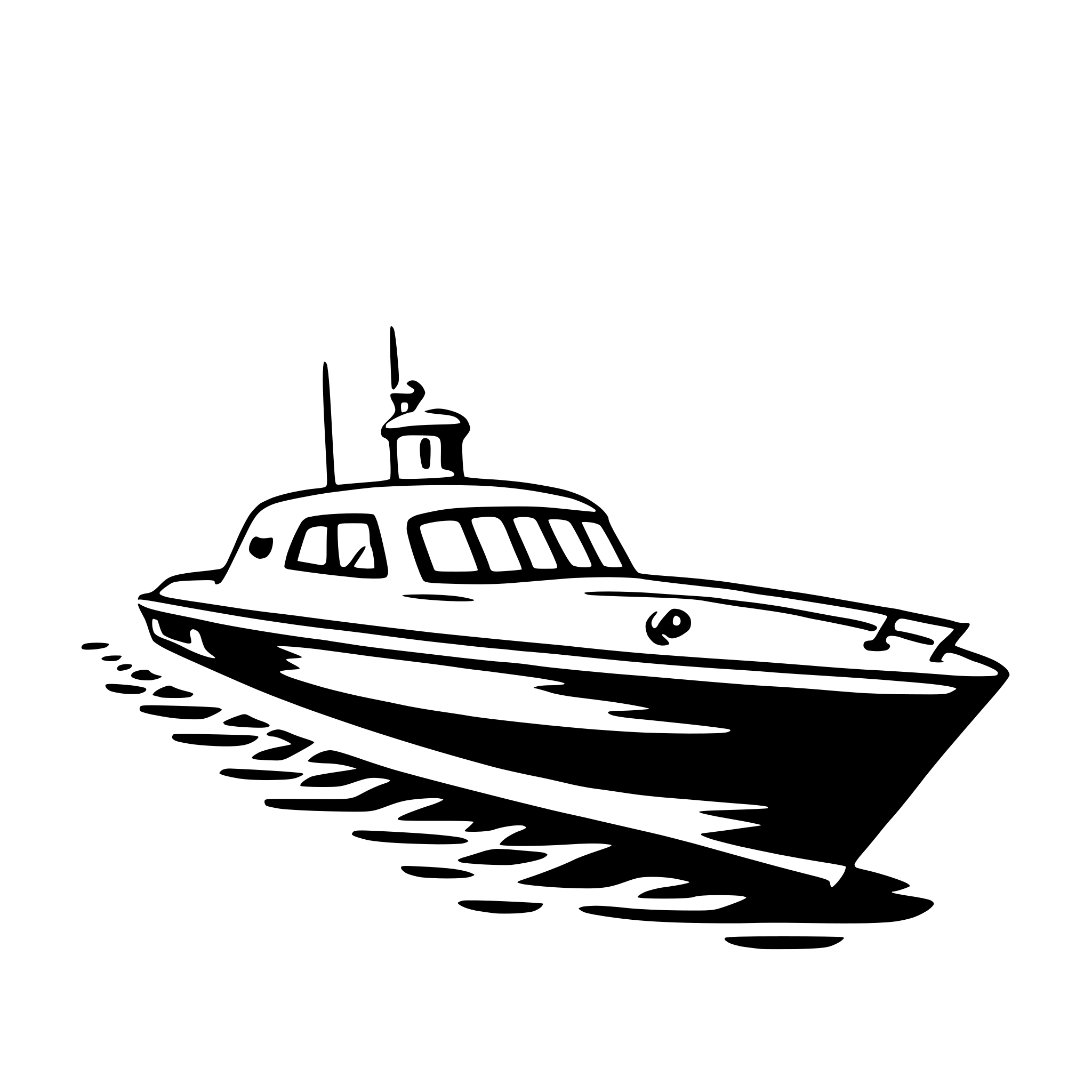 AI-generated SVG of a speedboat