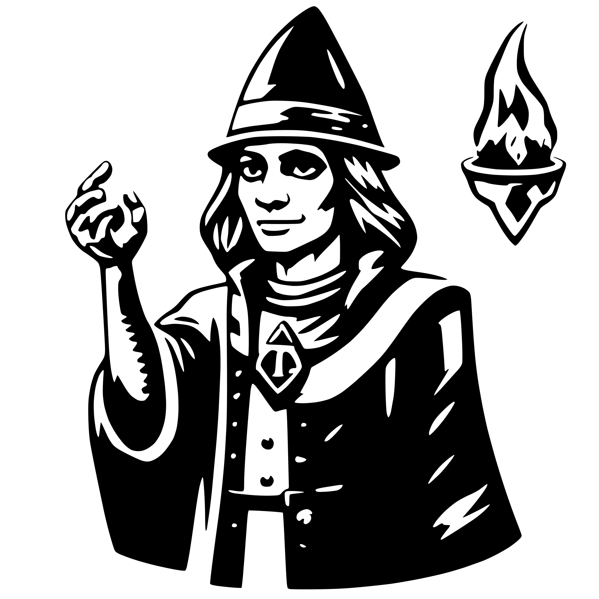 AI-generated SVG of a sorcerer