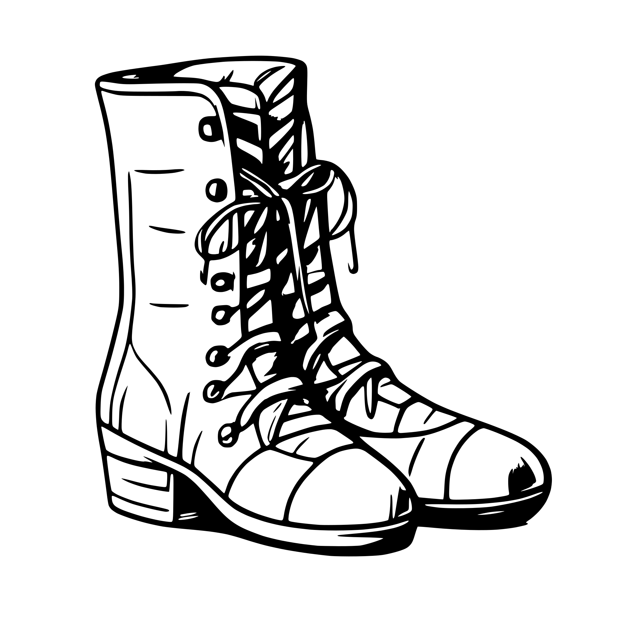 AI-generated SVG of a medieval shoes