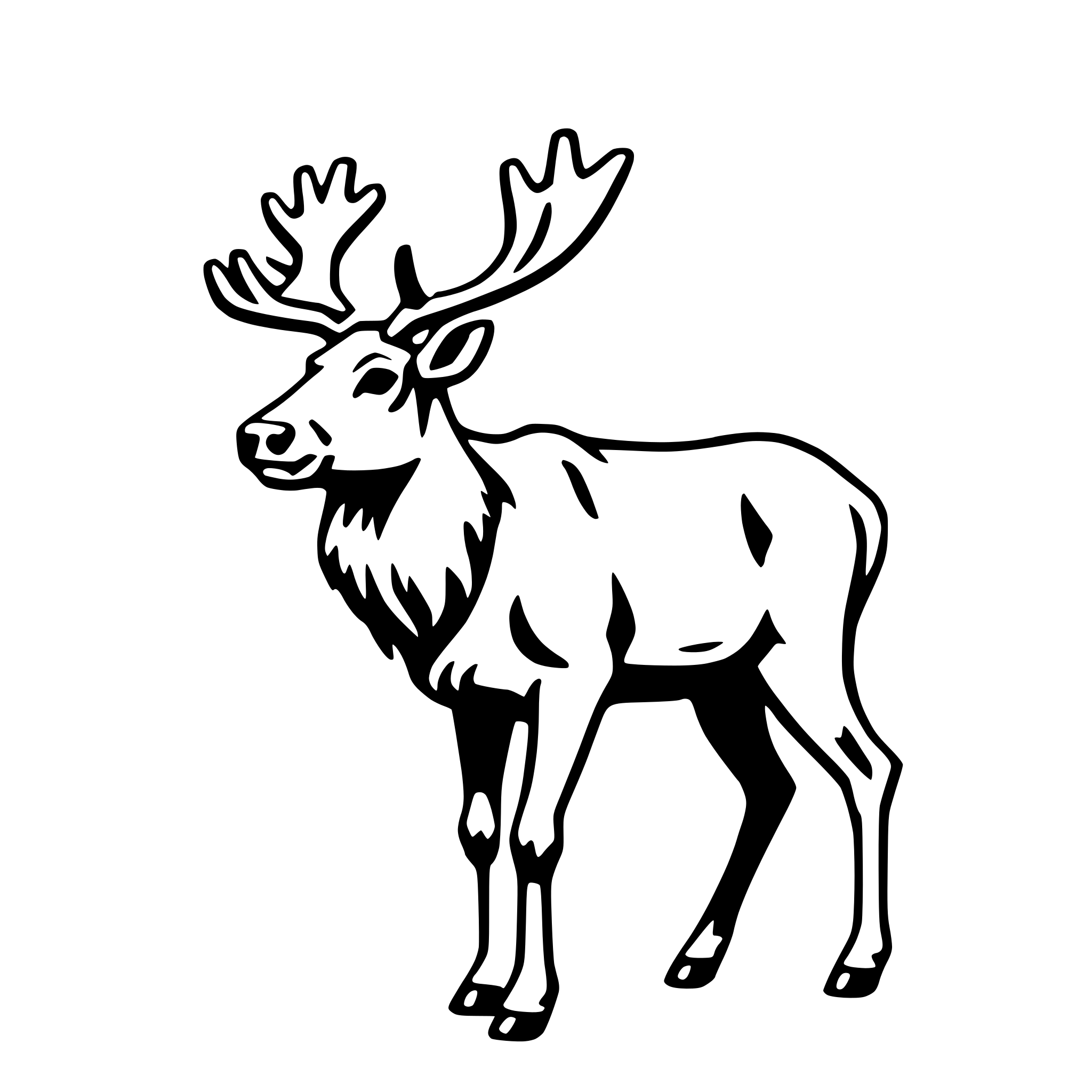 AI-generated SVG of a caribou