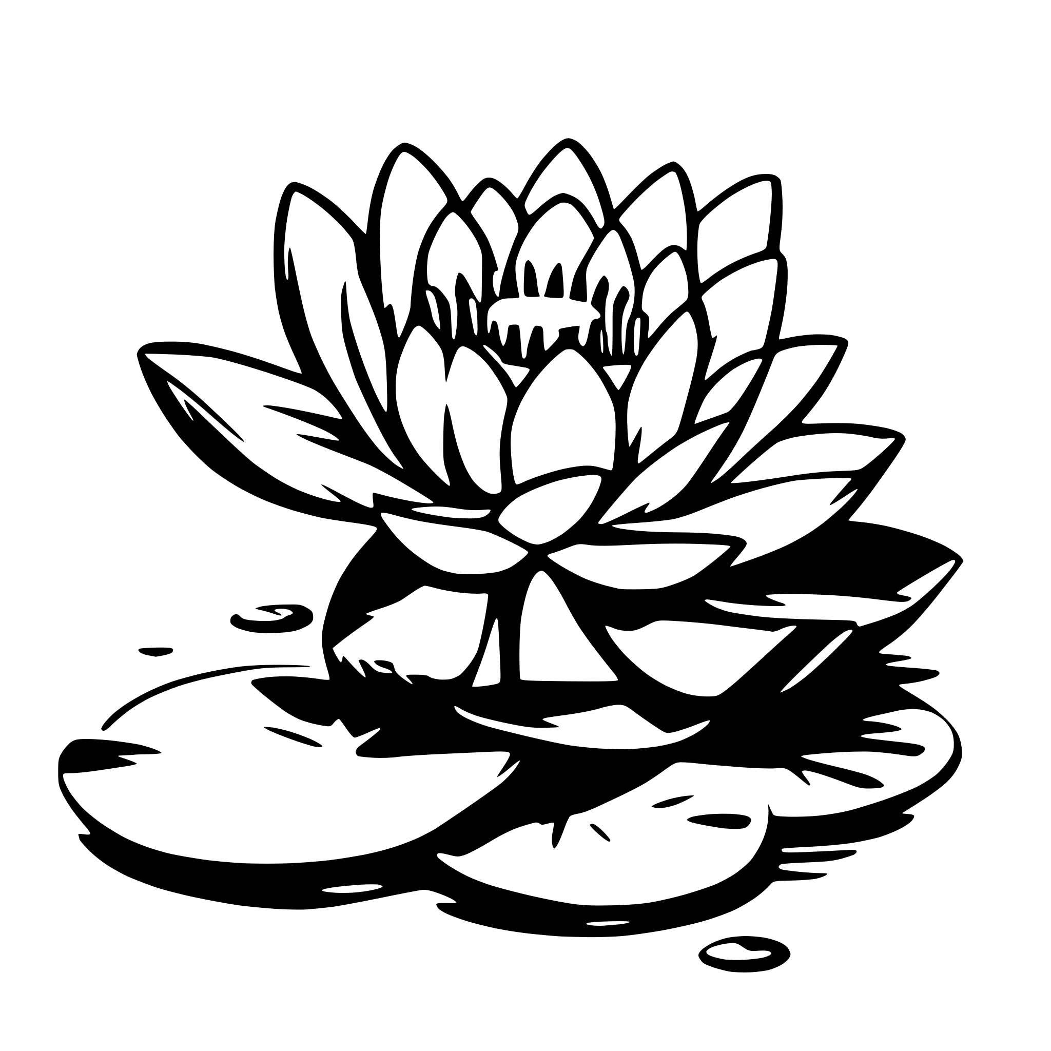AI-generated SVG of 'waterlilly'
