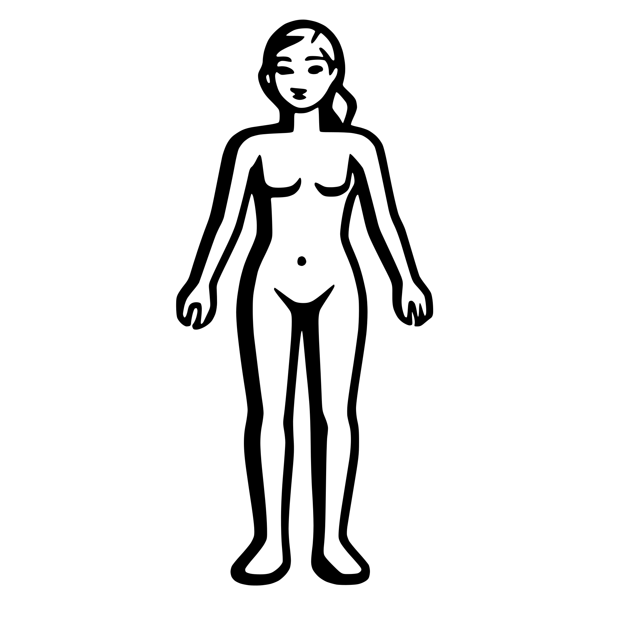 AI-generated SVG of 'Human body outline template'