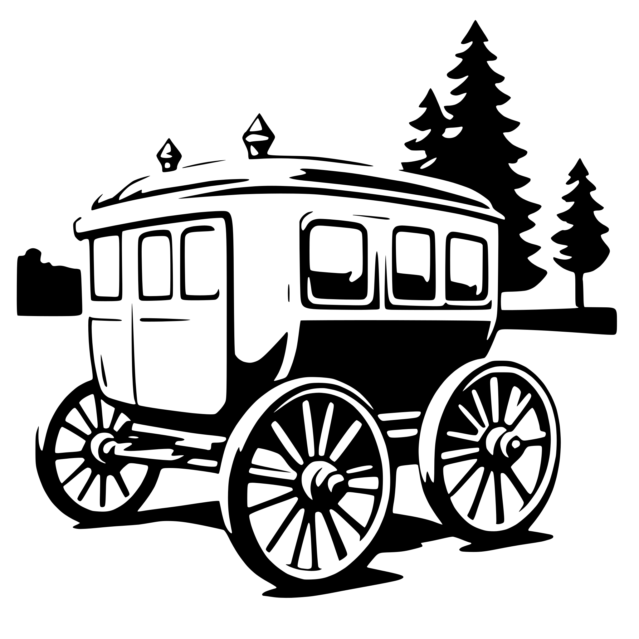 AI-generated SVG of 'carriage'