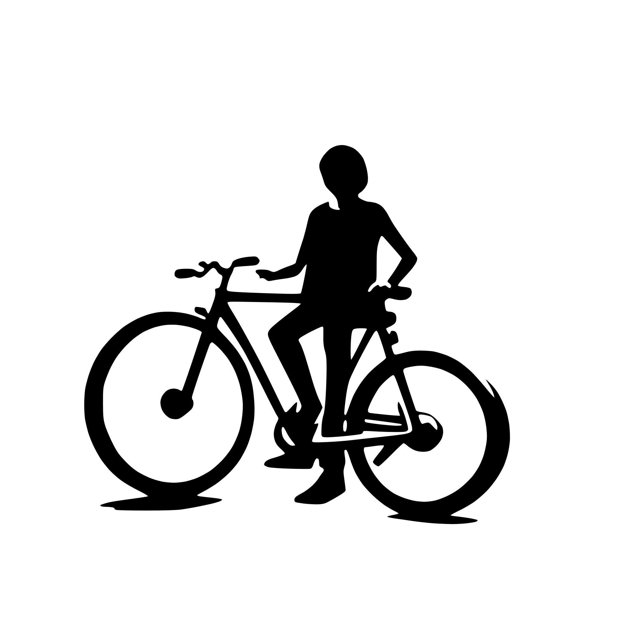 AI-generated SVG of a a cycle silhouette vector with a white background