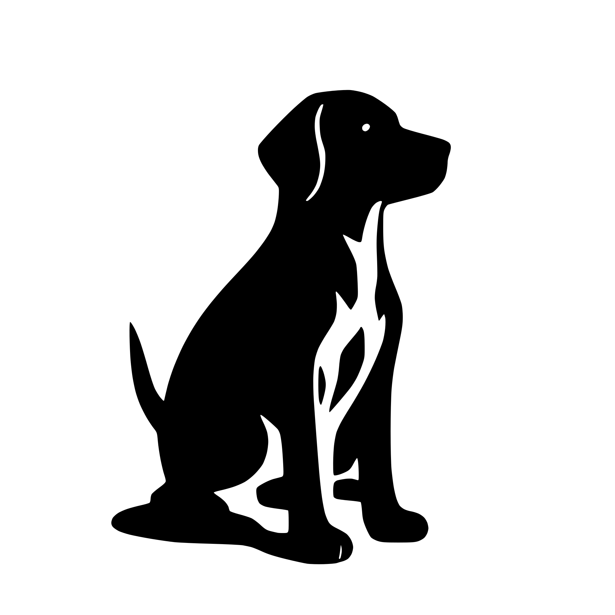 AI-generated SVG of a a dog silhouette vector with a white background AI-generated SVG of a a dog silhouette vector with a white background