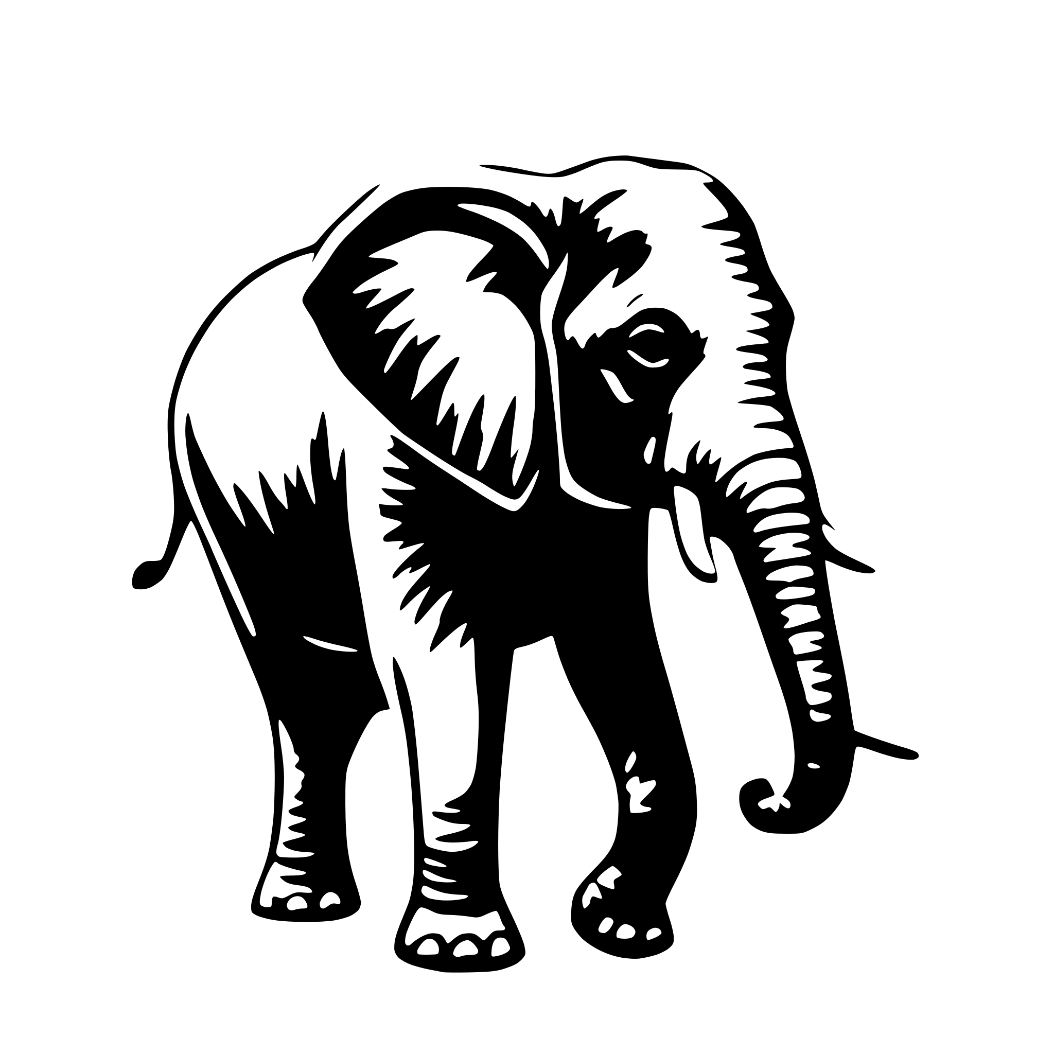 AI-generated SVG of a elephant