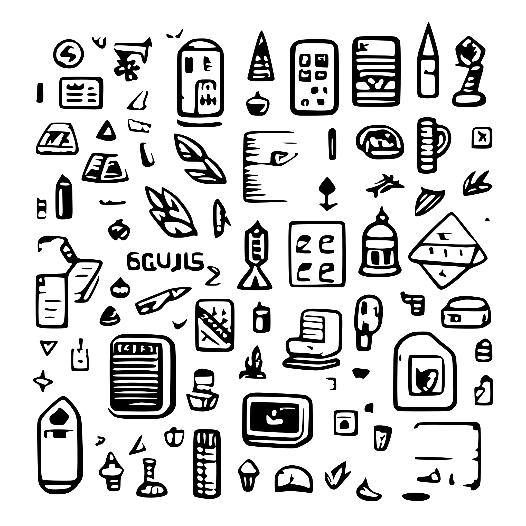 AI-generated SVG of a Random pattern of doodles related to school AI-generated SVG of a Random pattern of doodles related to school