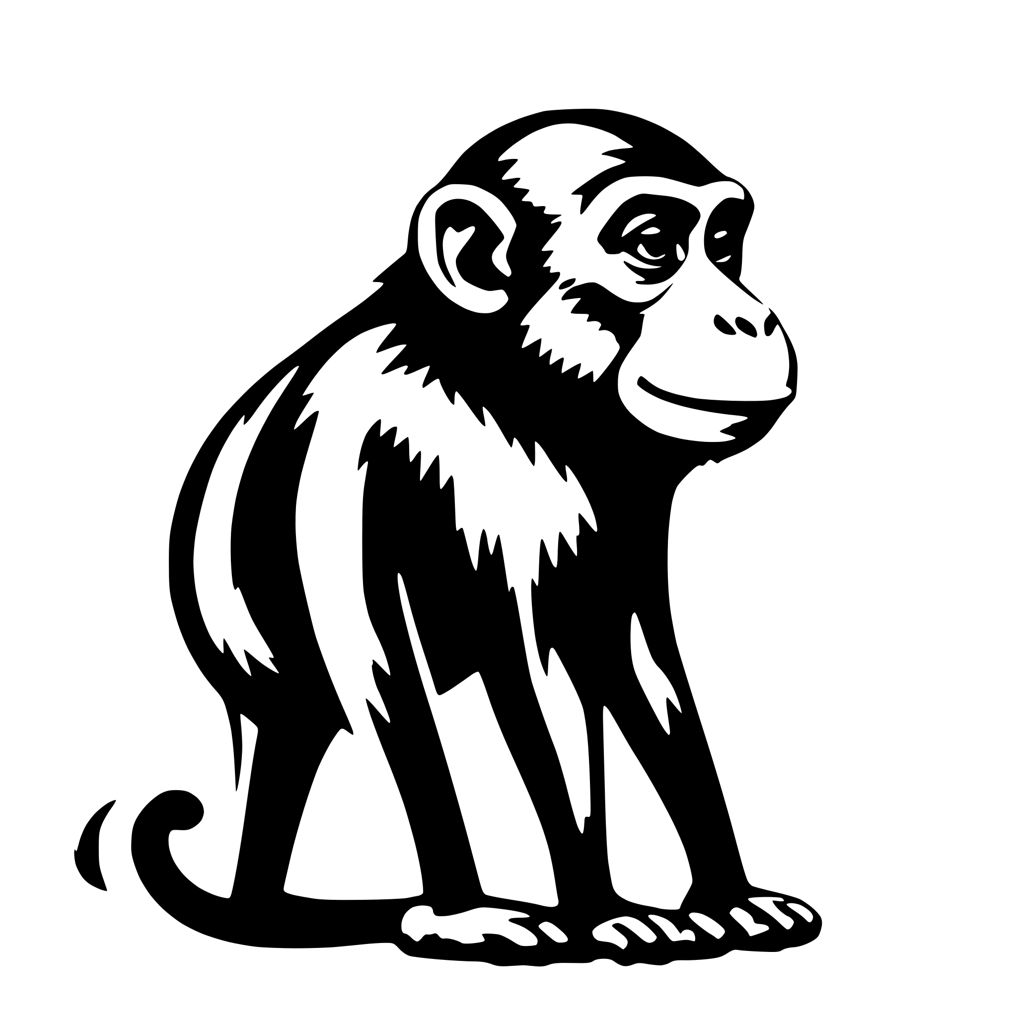 AI-generated SVG of 'a monkey'