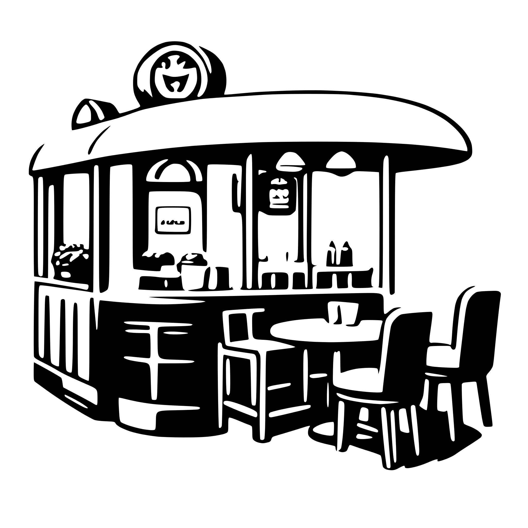 AI-generated SVG of 'Horseshoe cafe'