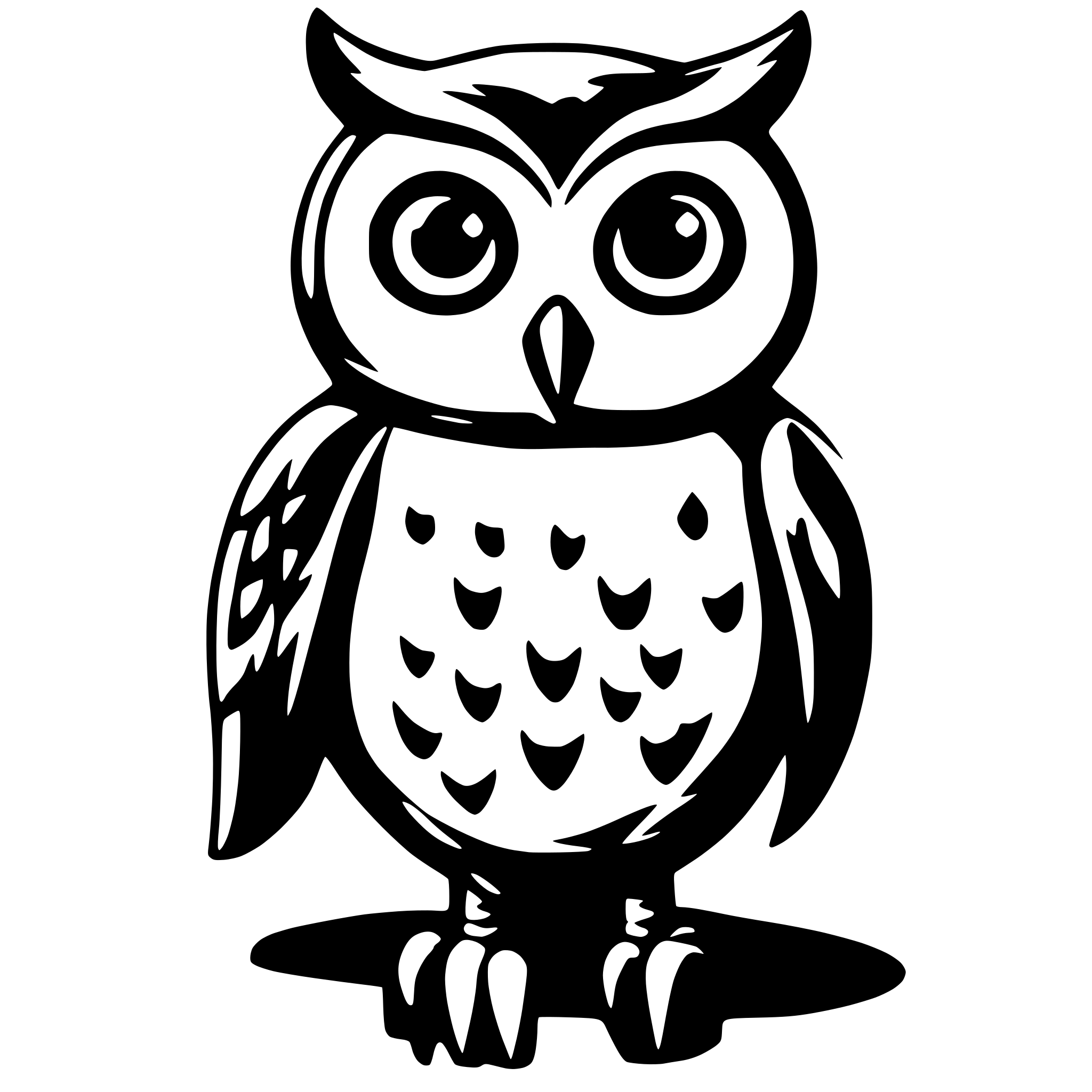 AI-generated SVG of a owl