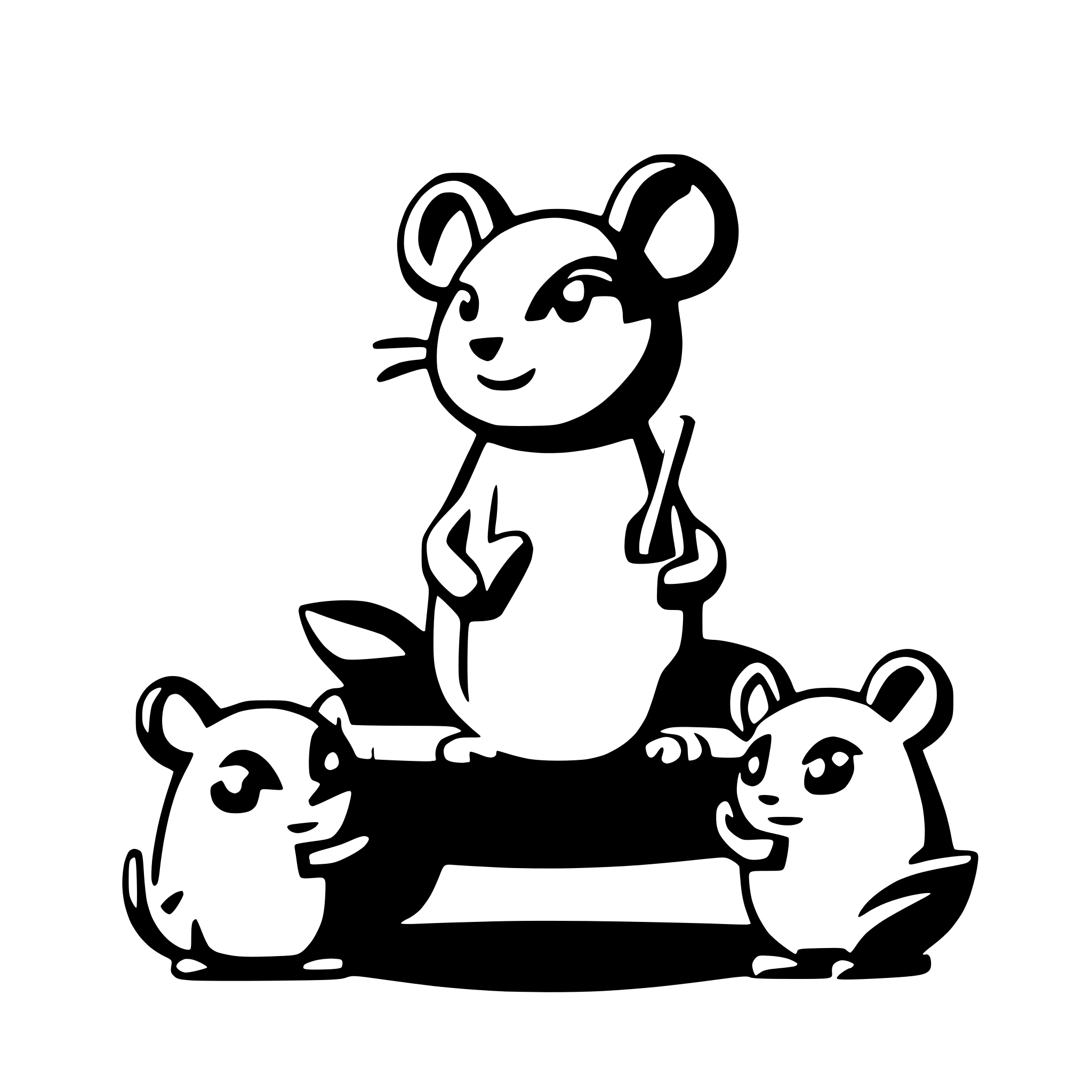 AI-generated SVG of a three blind mice