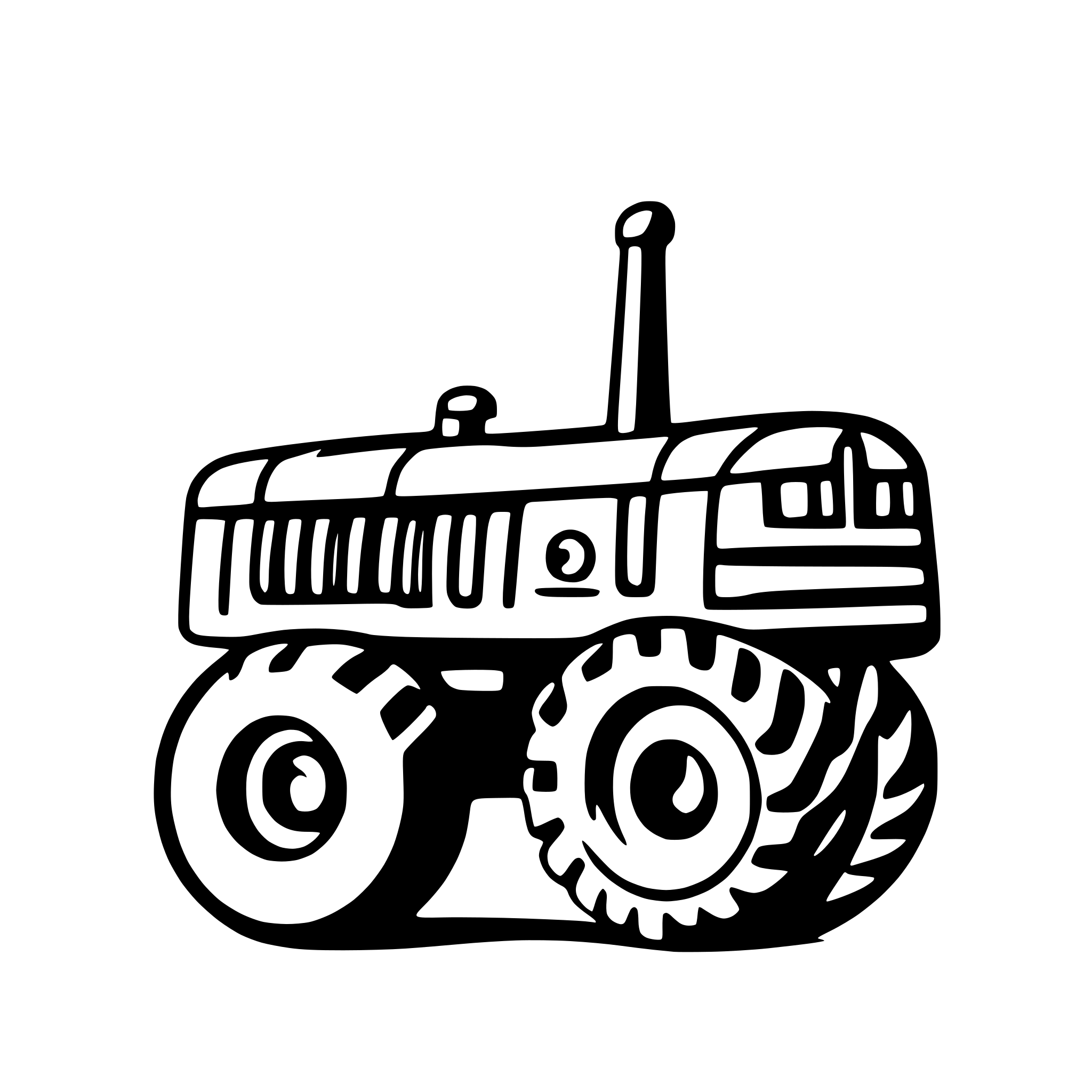 AI-generated SVG of a simply tractor from profile