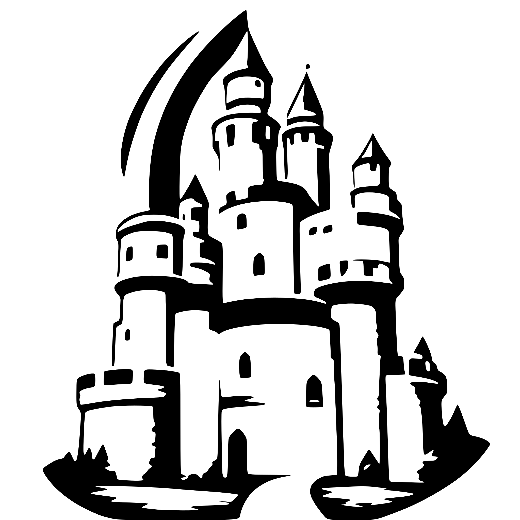 AI-generated SVG of a a big castle