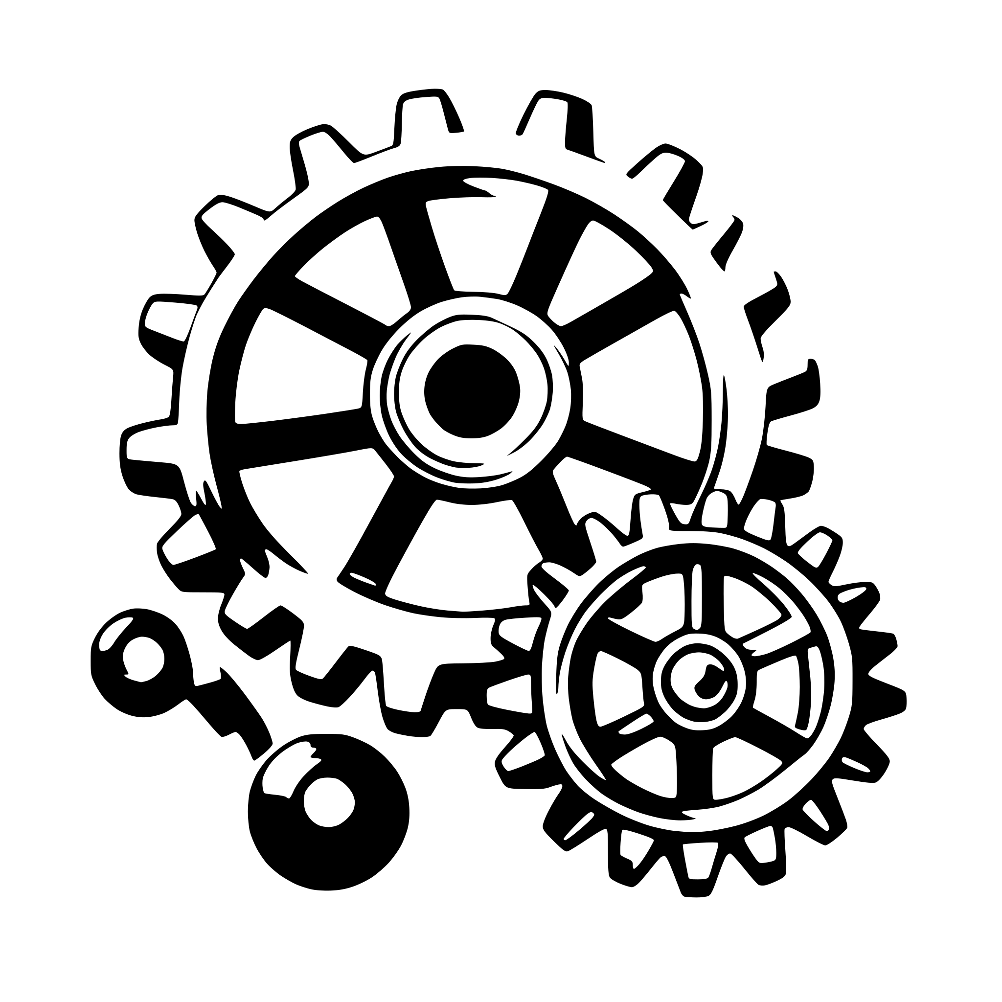 AI-generated SVG of a gear on a transparent background