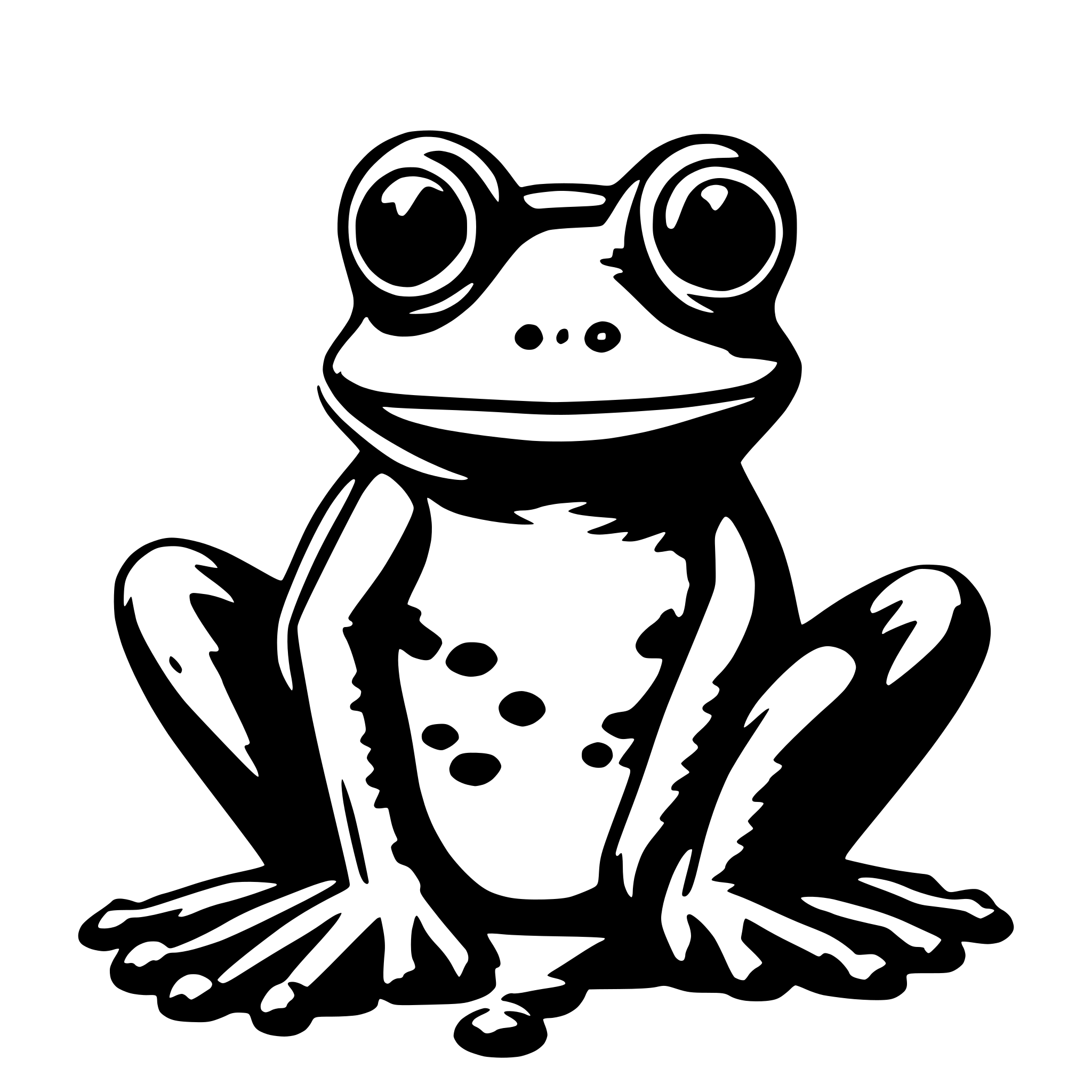 AI-generated SVG of a frog