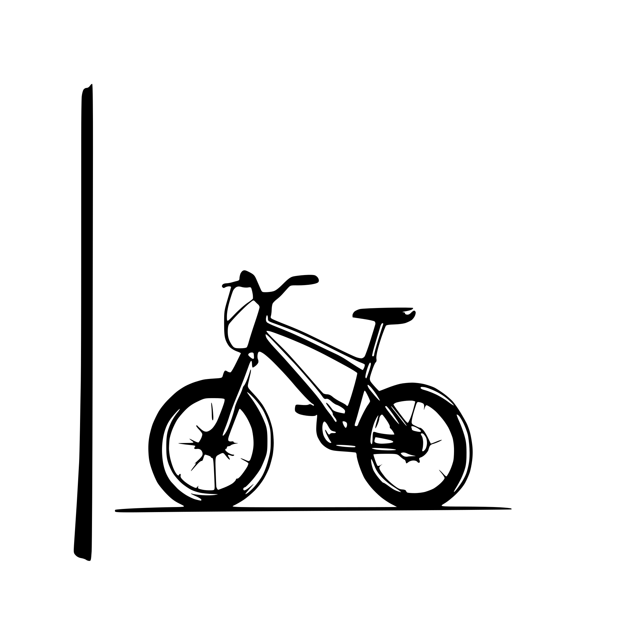 AI-generated SVG of a mountainbike sticking out of a picture frame