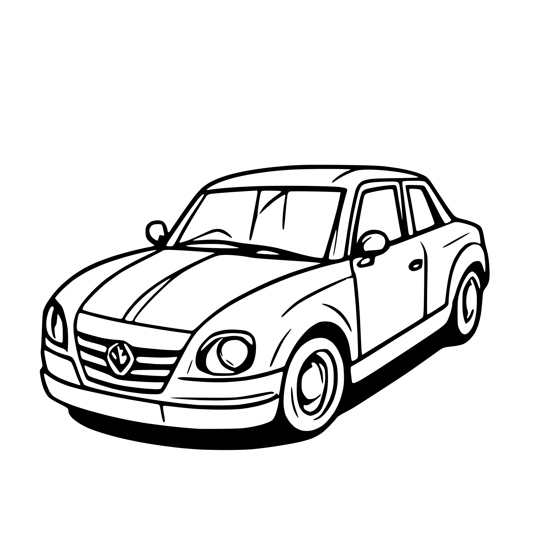 AI-generated SVG of 'line art car'
