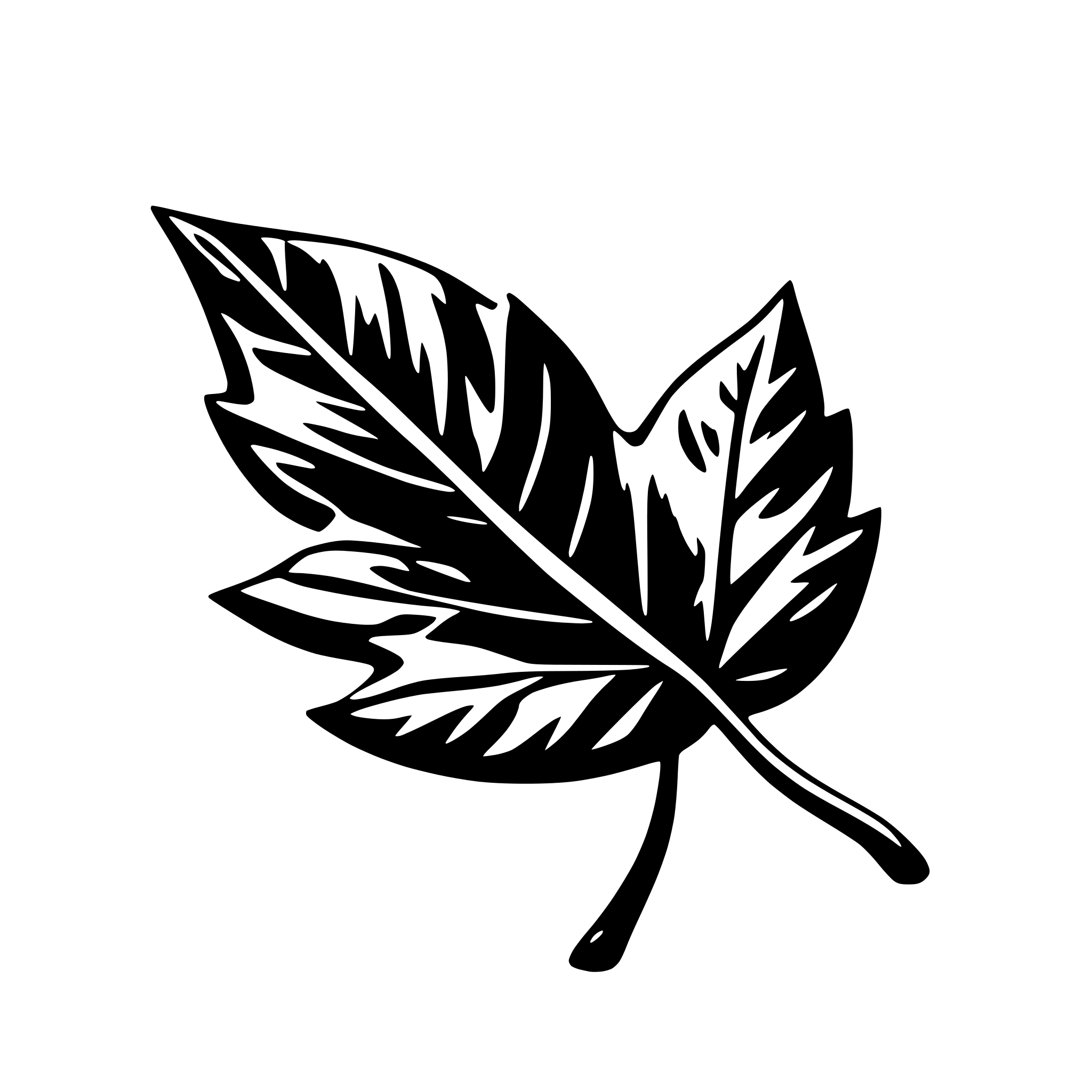 AI-generated SVG of 'a falling leaf'