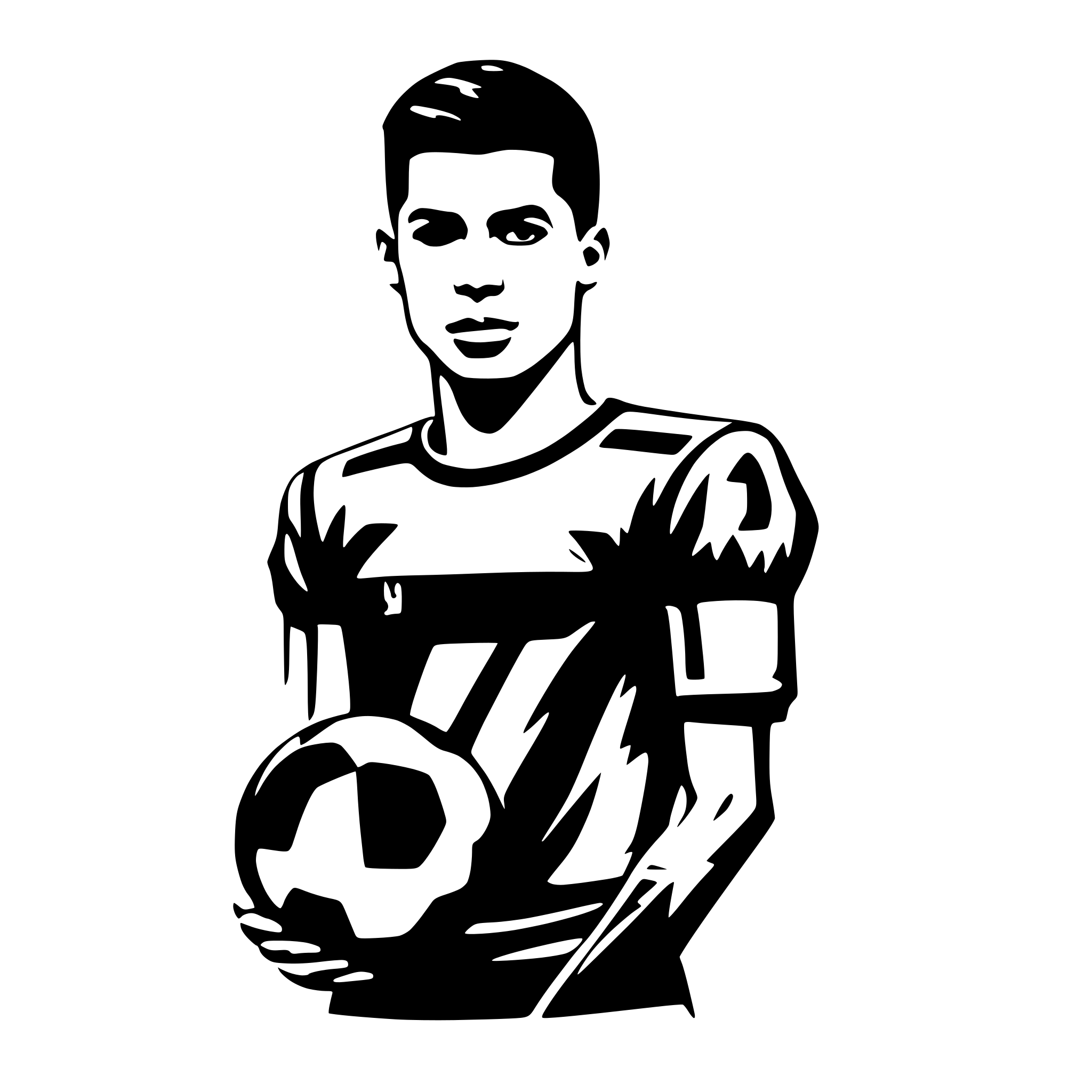 AI-generated SVG of a christiano ronaldo footboll player