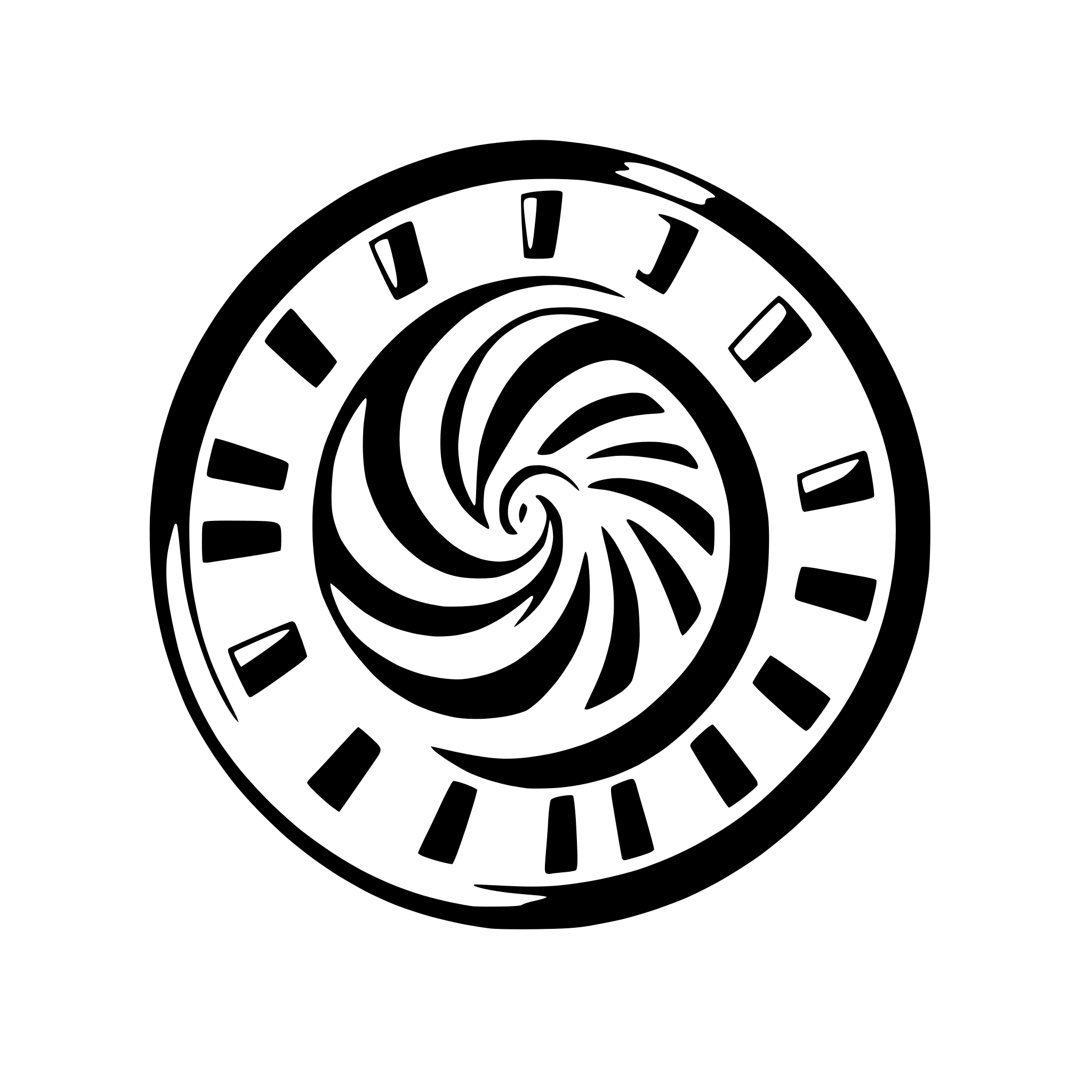 AI-generated SVG of a geometric spiral with three turns