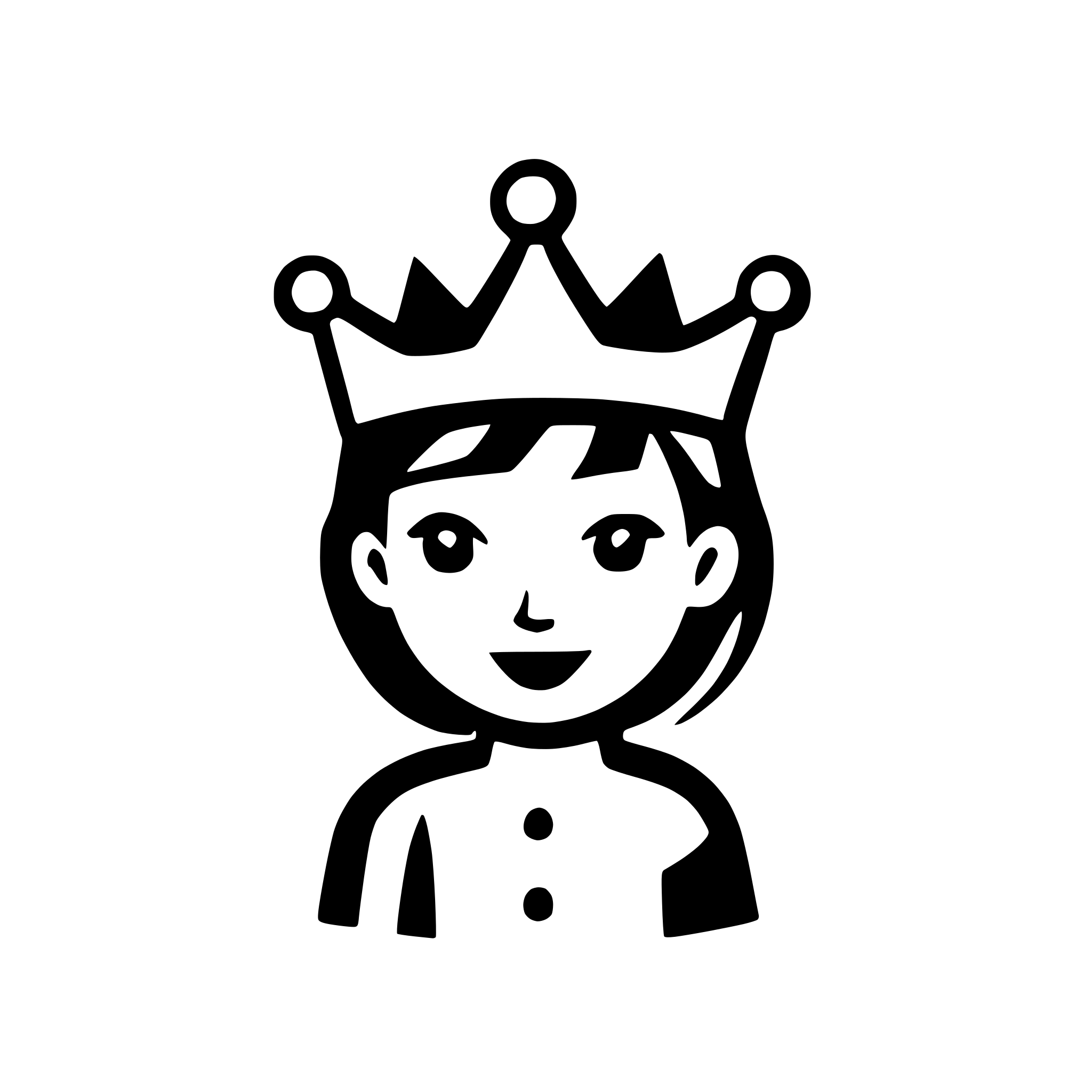 AI-generated SVG of 'Persone with crown flat icon'