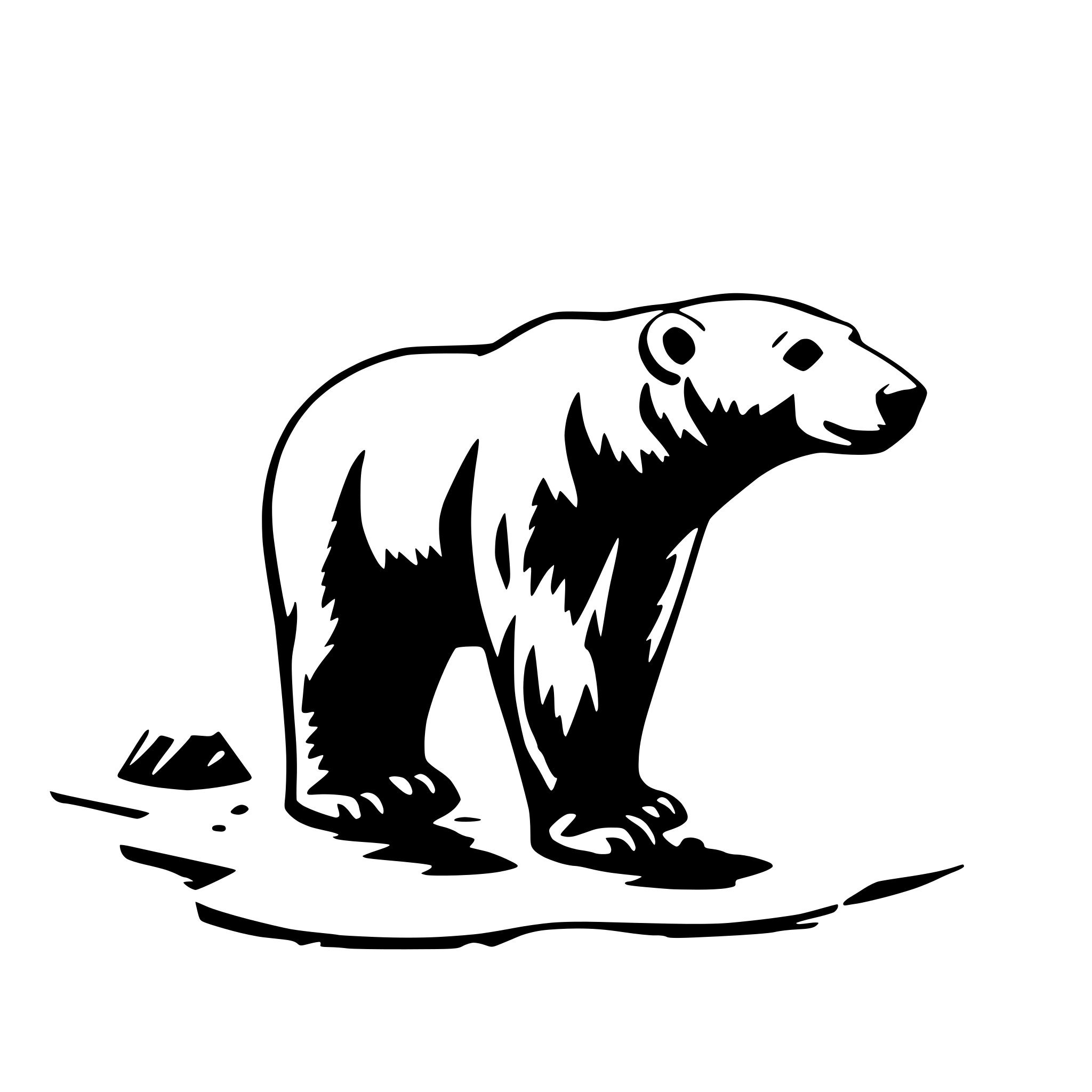 AI-generated SVG of 'polarbear on an ice shelf'