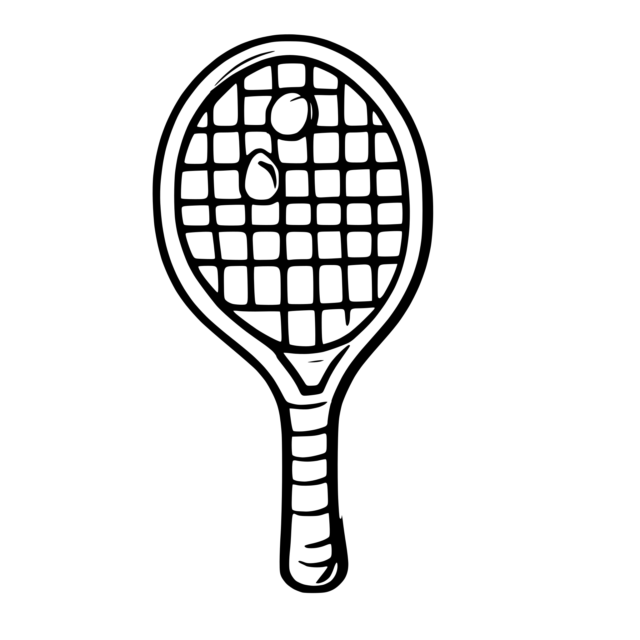 AI-generated SVG of 'Tennis racket'