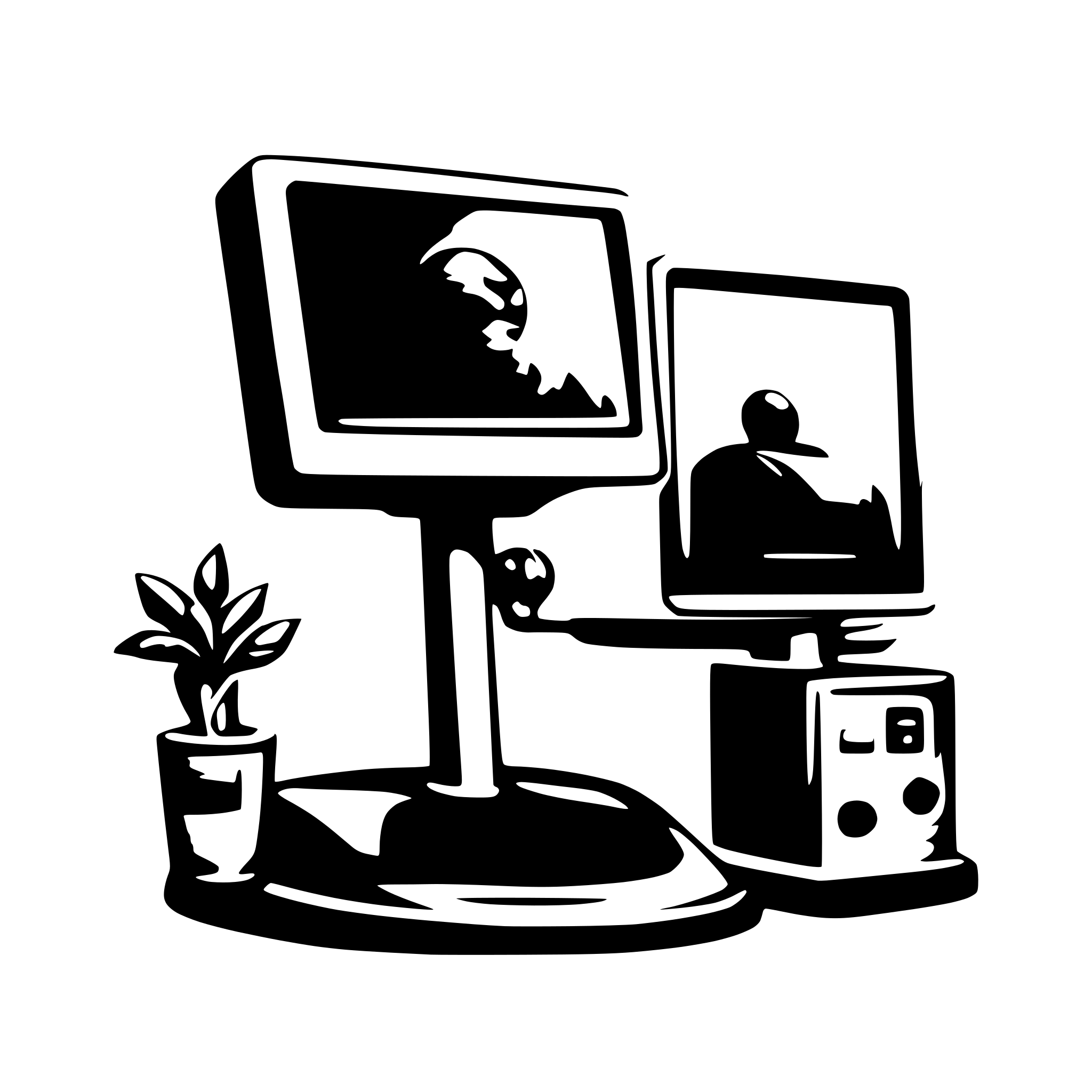 AI-generated SVG of a monitor change