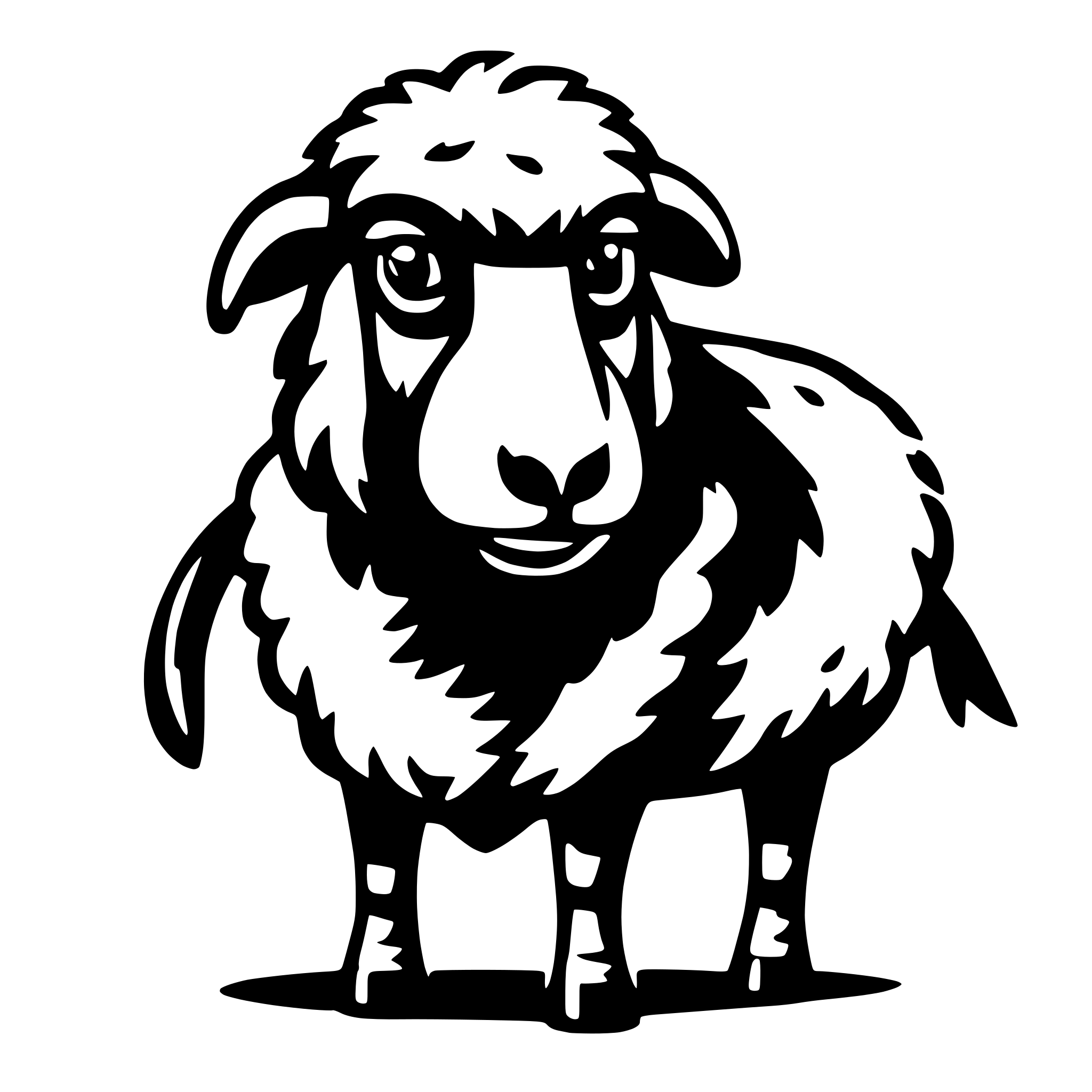 AI-generated SVG of 'angry sheep'