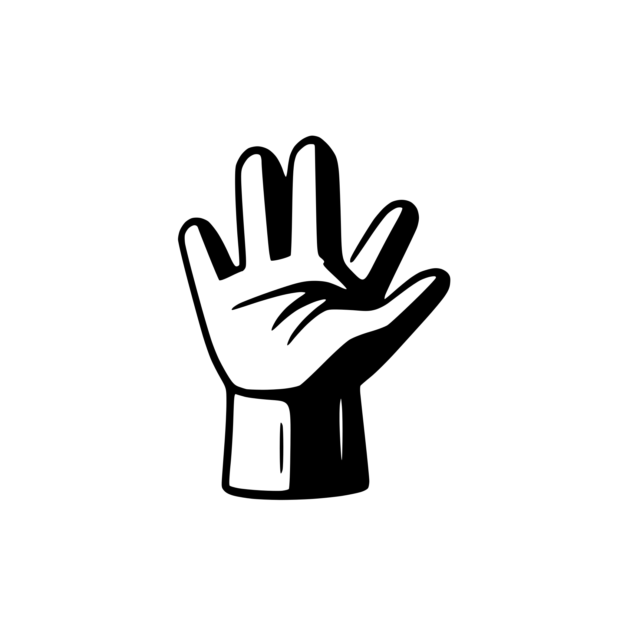 AI-generated SVG of a marionettist hand