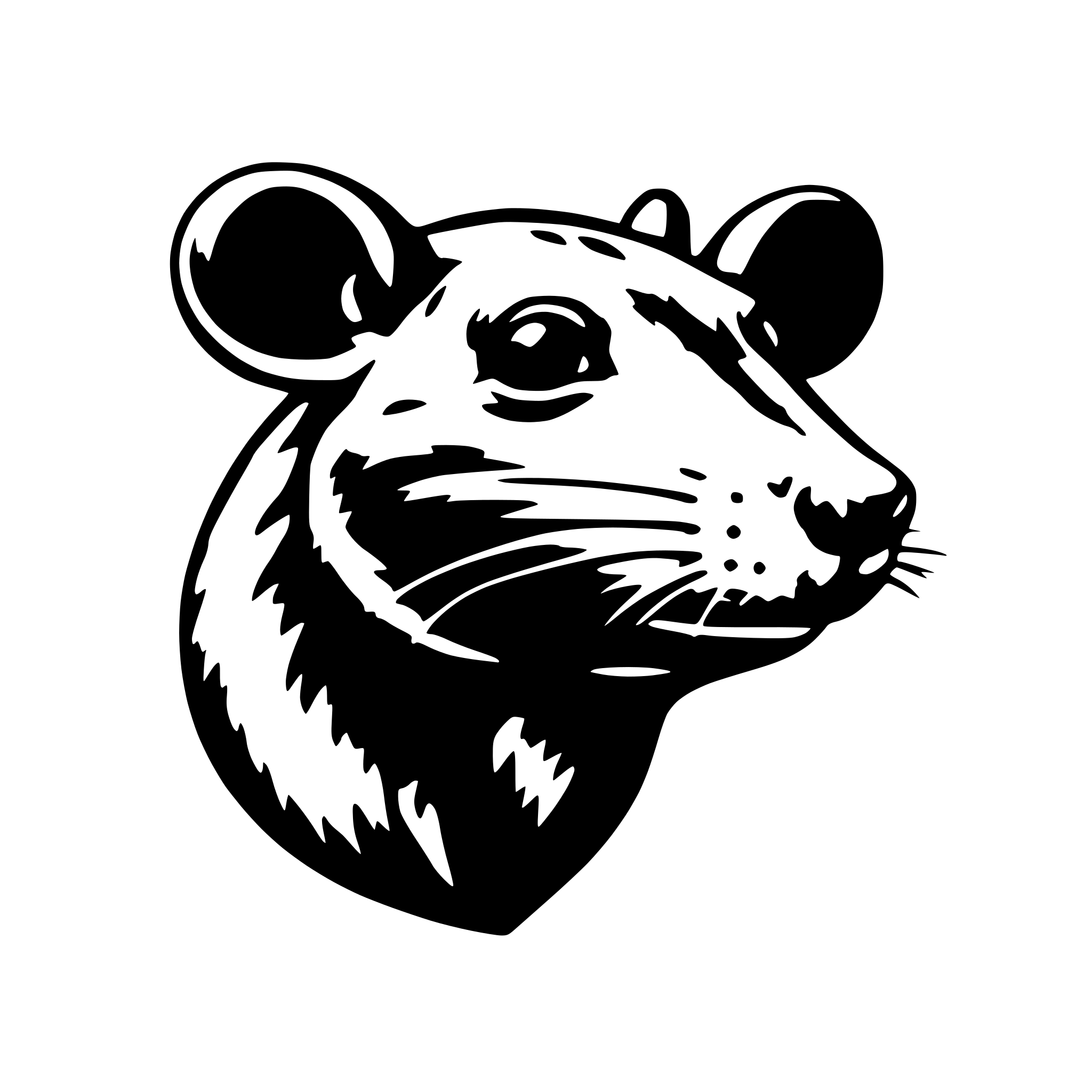 AI-generated SVG of 'rat head'